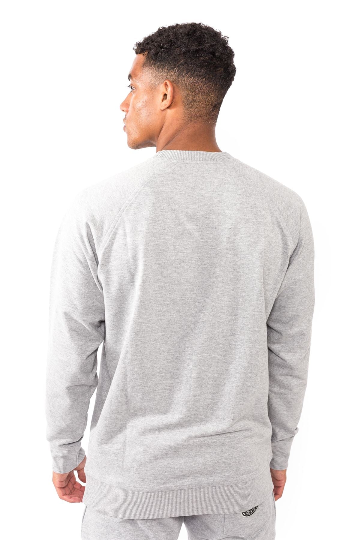 Jog On London: Premium Lightweight Long-sleeved Grey Raglan Sweatshirt