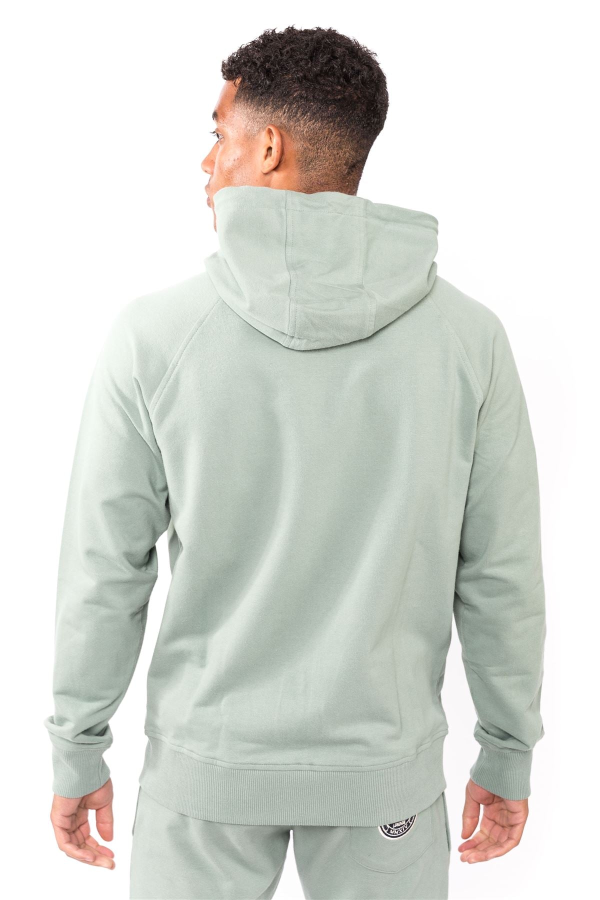 Jog On London Sage Green Lightweight Zipped Hoodie