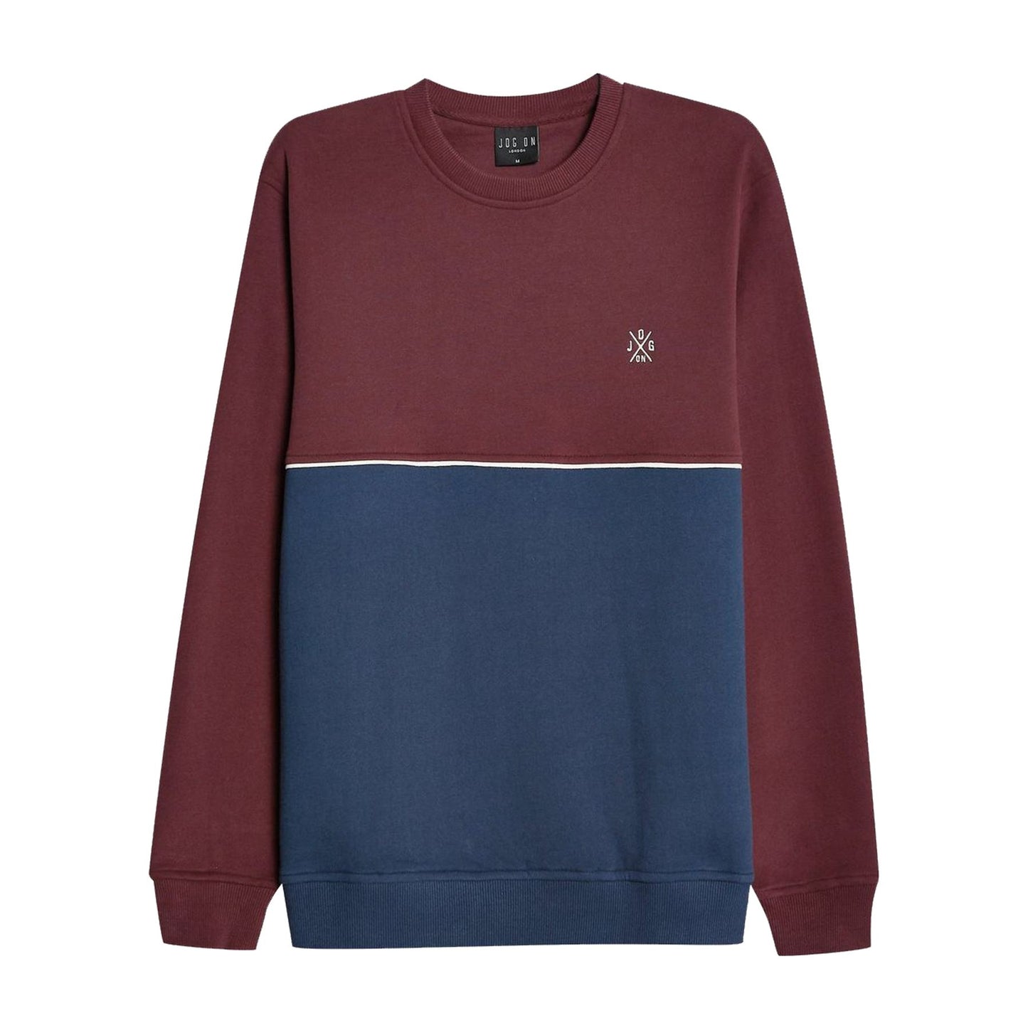 Premium Jog On Navy/Burgundy Panel Sweatshirt