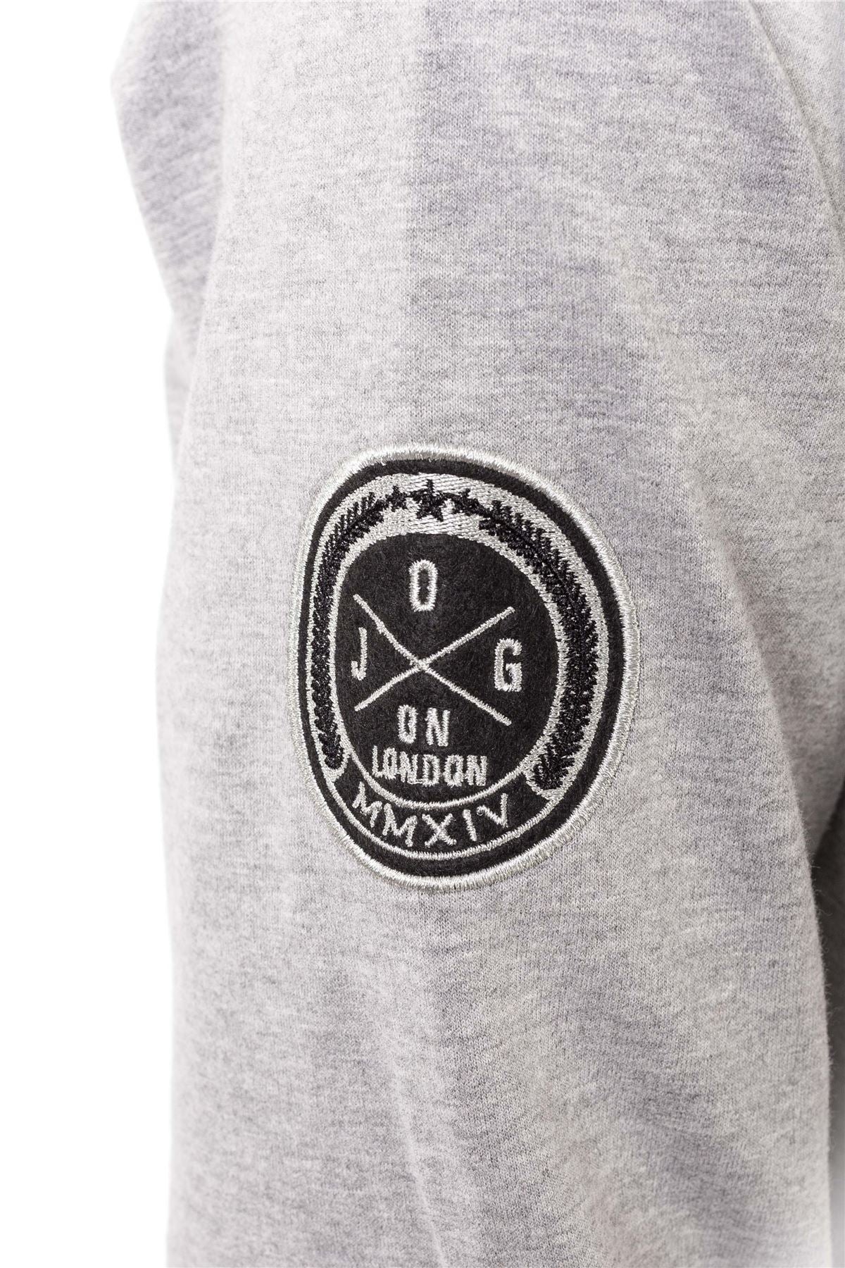 Jog On London Grey Lightweight Zipped Hoodie