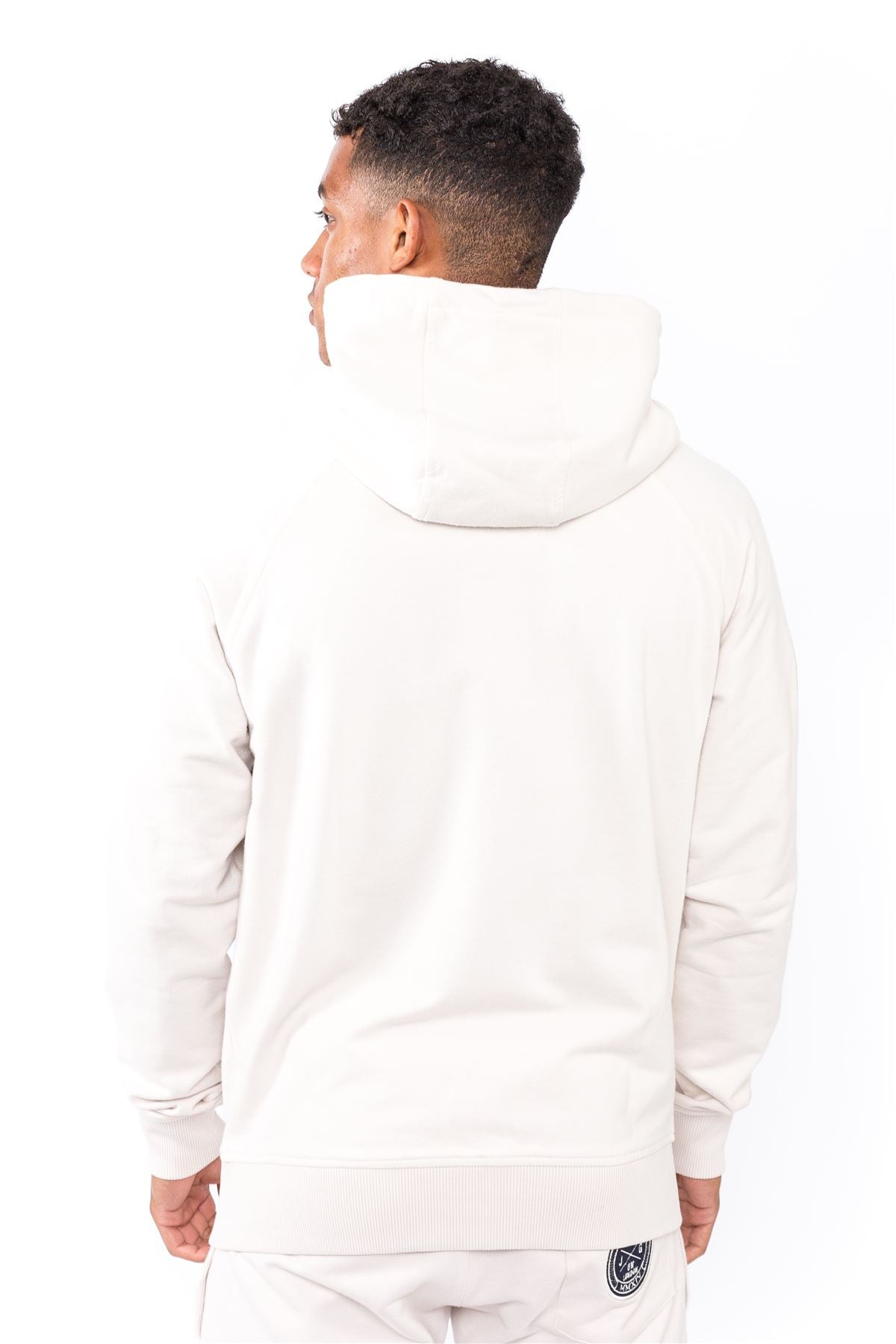 Jog On London Cream Lightweight Zipped Hoodie