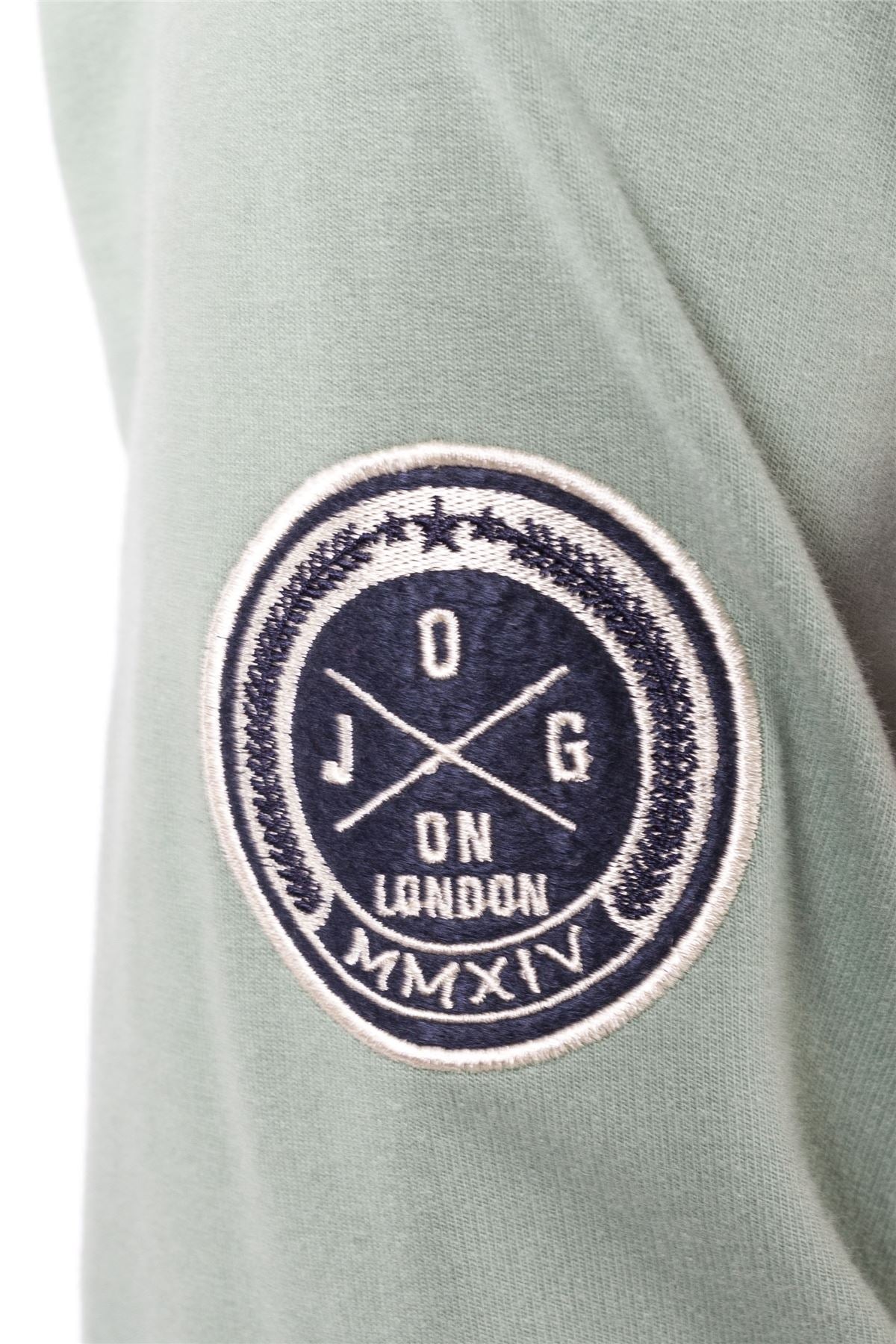 Jog On London Sage Green Lightweight Zipped Hoodie