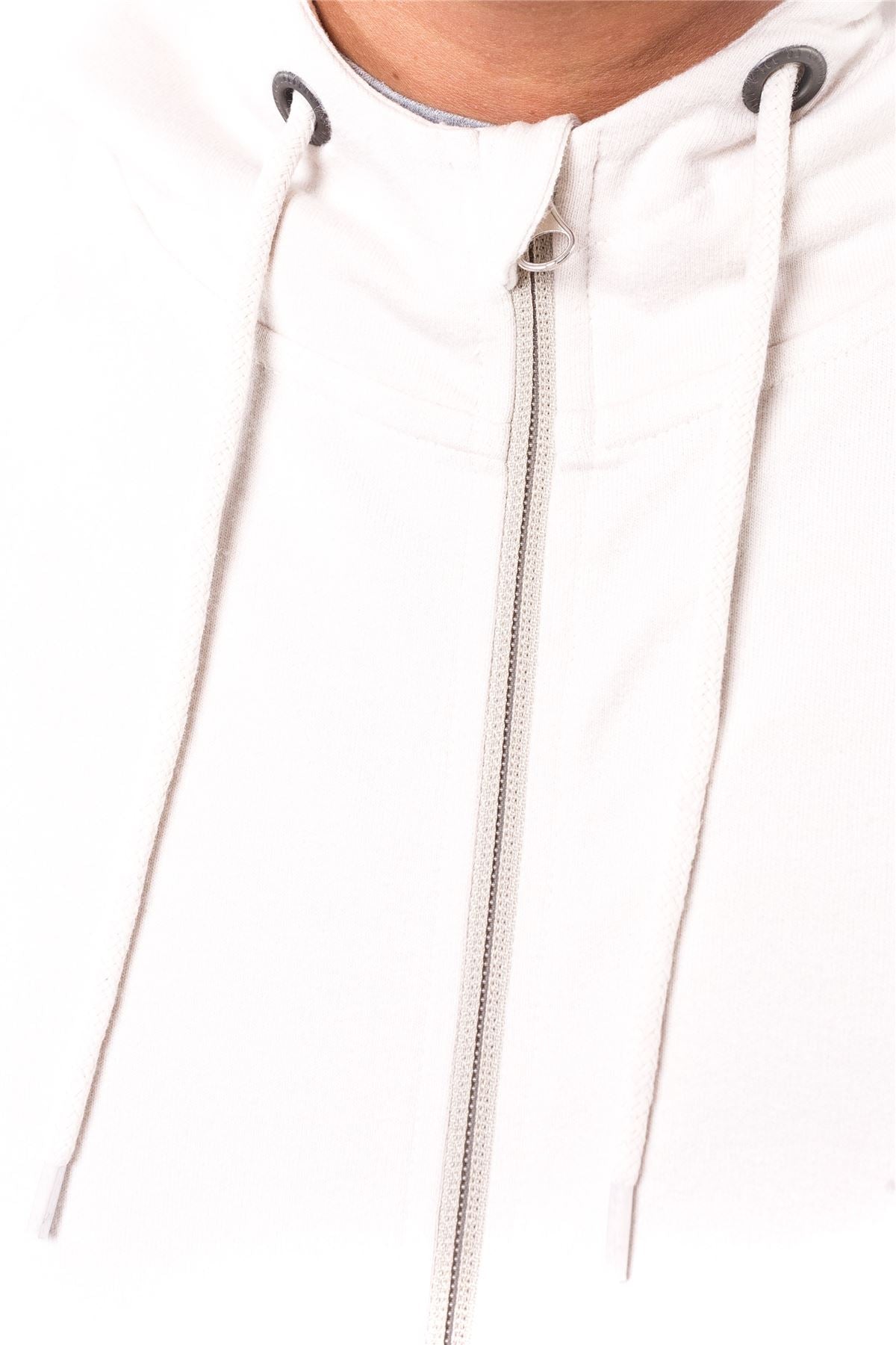 Jog On London Cream Lightweight Zipped Hoodie