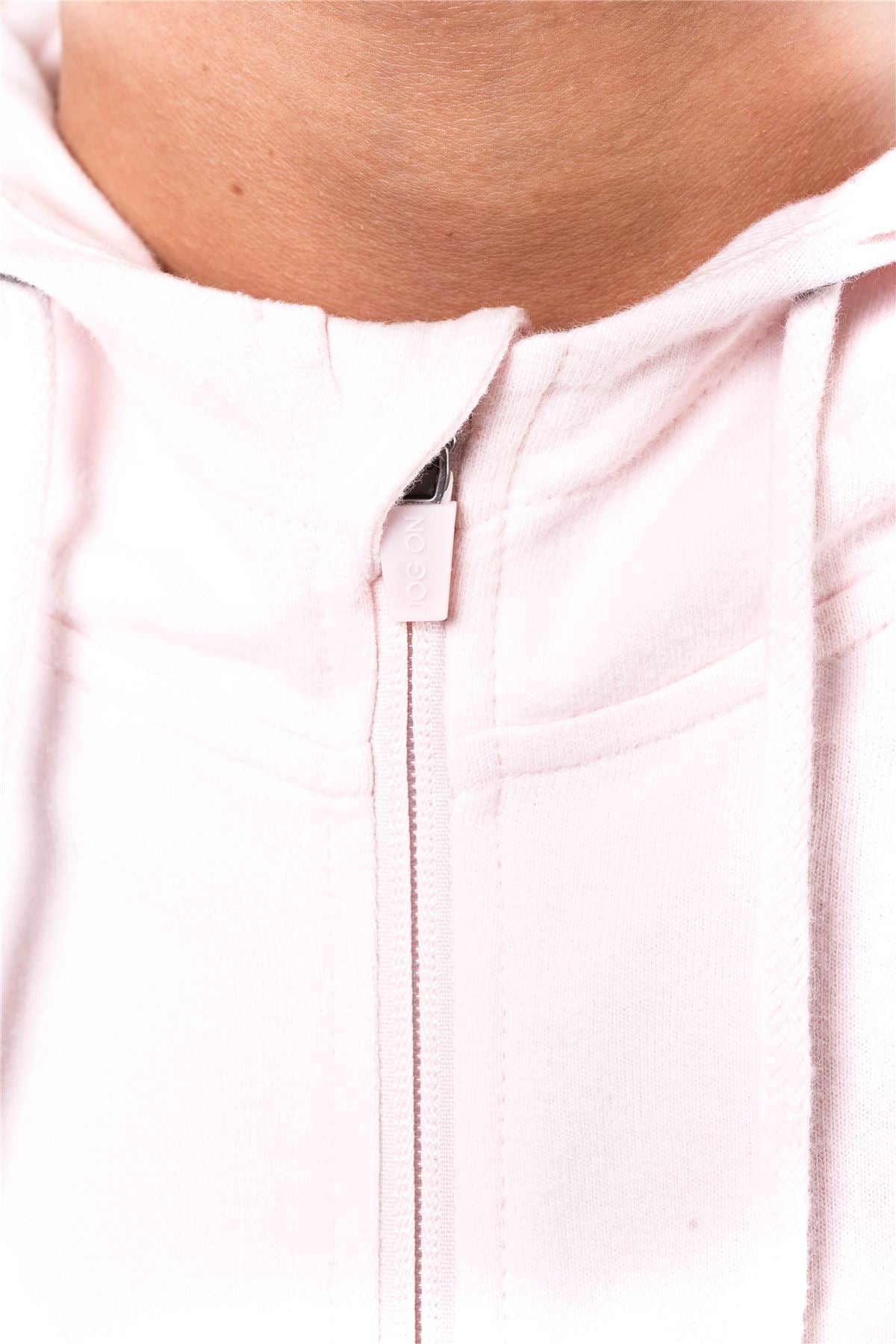 Jog On London Dusty Pink Lightweight Zipped Hoodie