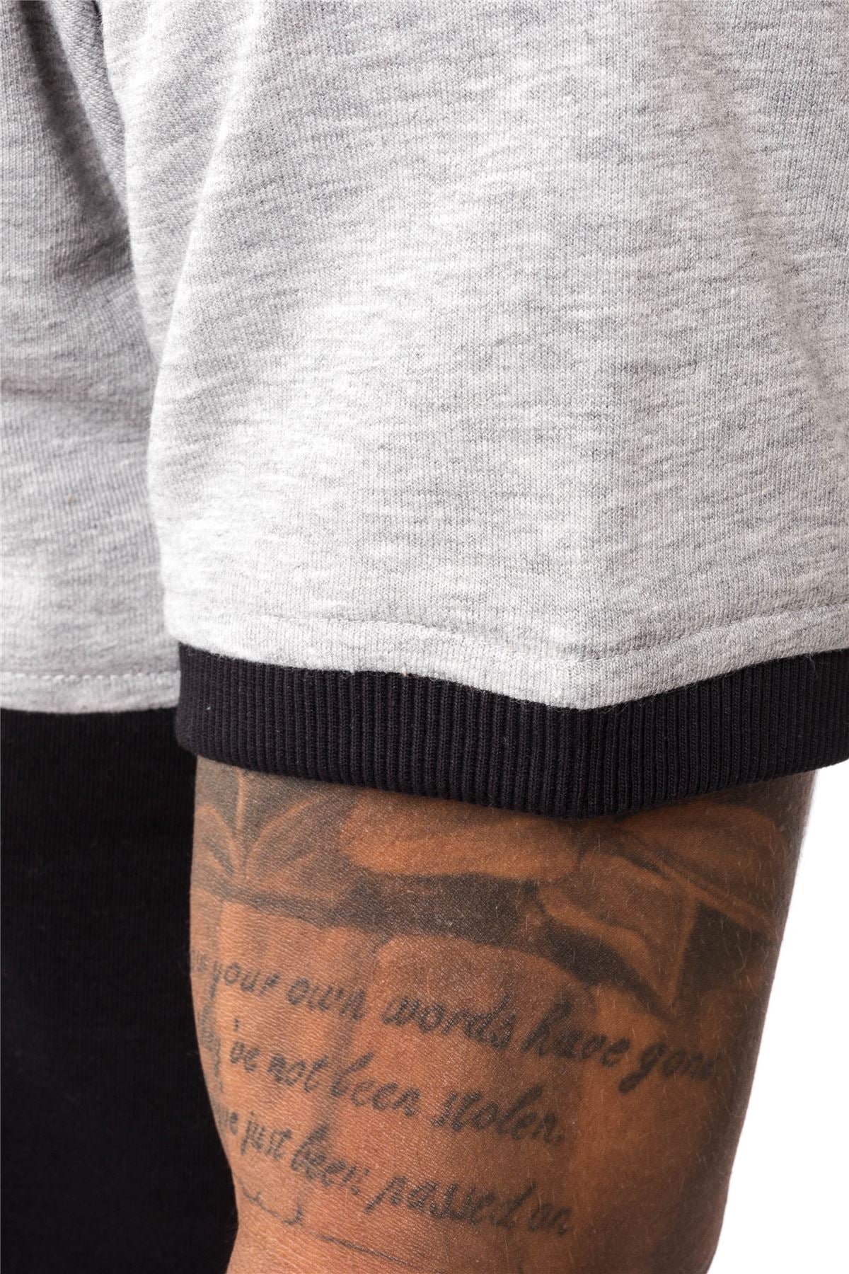 Jog On London: Premium Lightweight Short Sleeve Black/Grey Panel T-Shirt