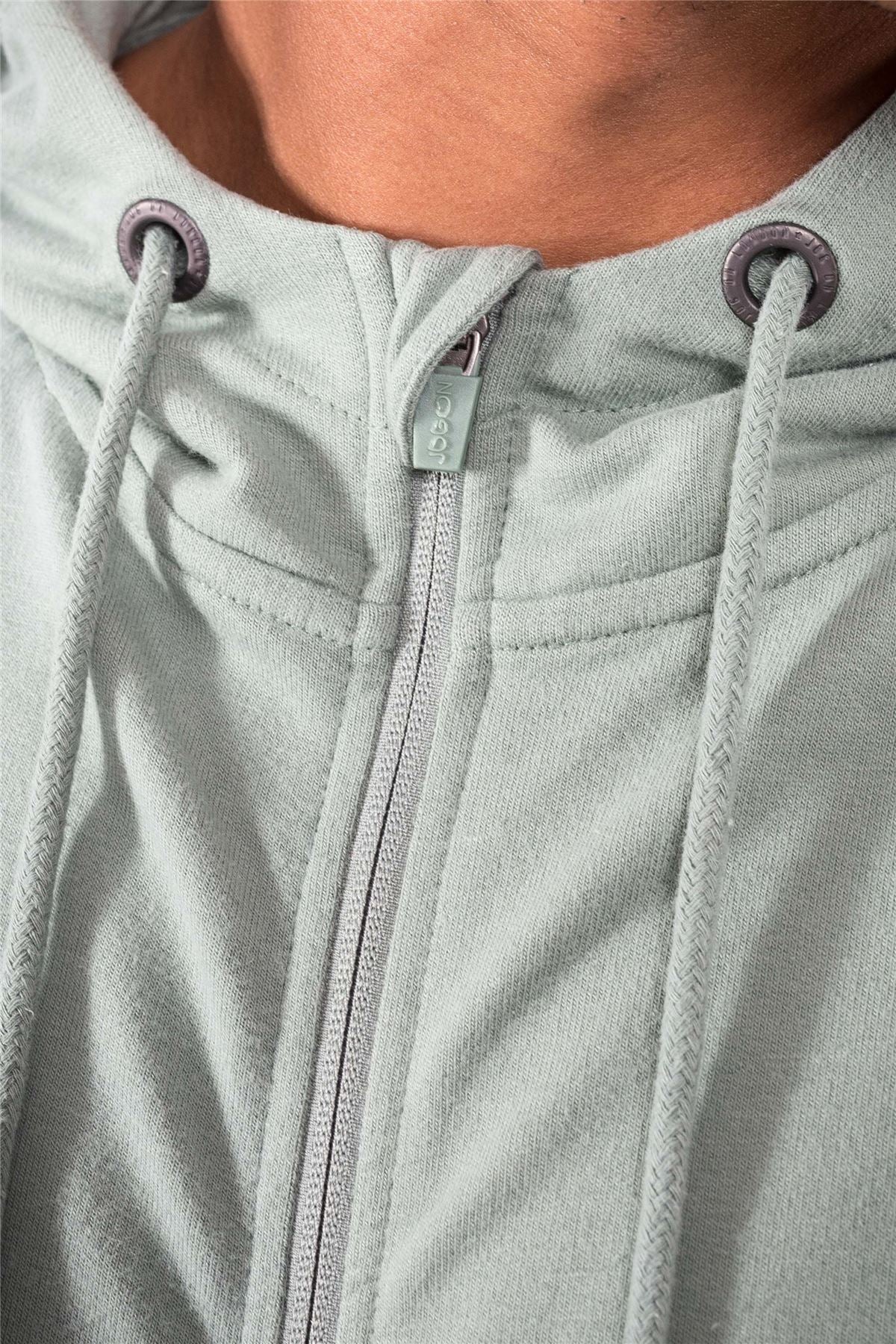 Jog On London Sage Green Lightweight Zipped Hoodie