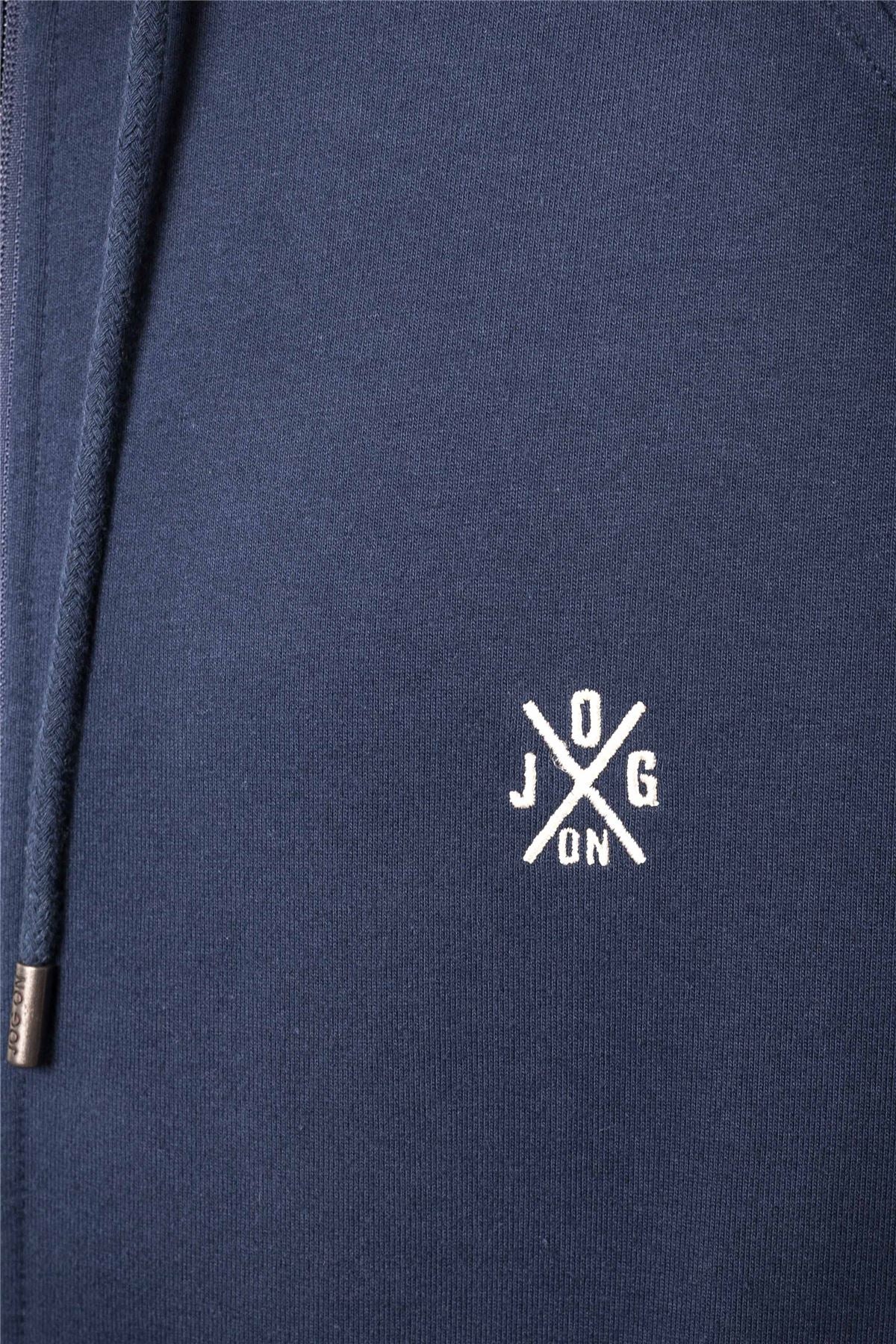 Jog On London Navy Lightweight Zipped Hoodie