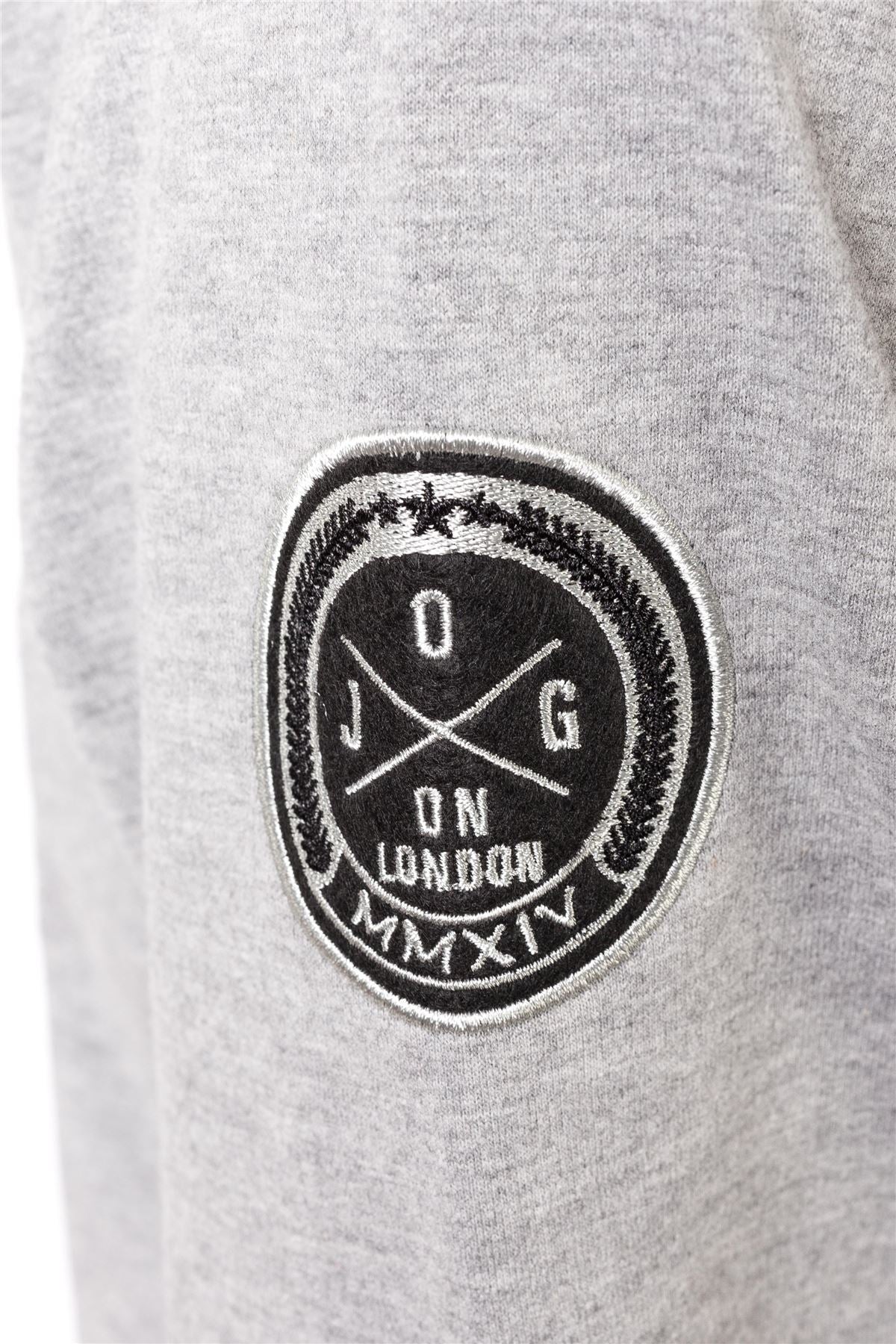 Jog On London: Premium Lightweight Long-sleeved Grey Raglan Sweatshirt