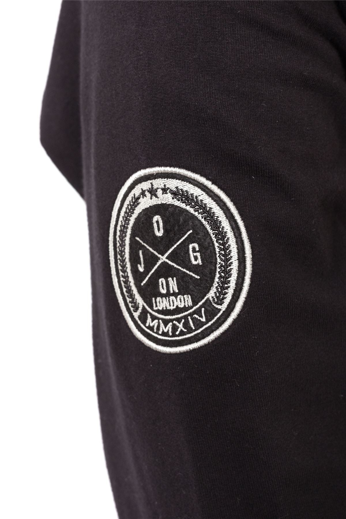 Jog On London Pullover Lightweight Long-sleeved Black Hoodie