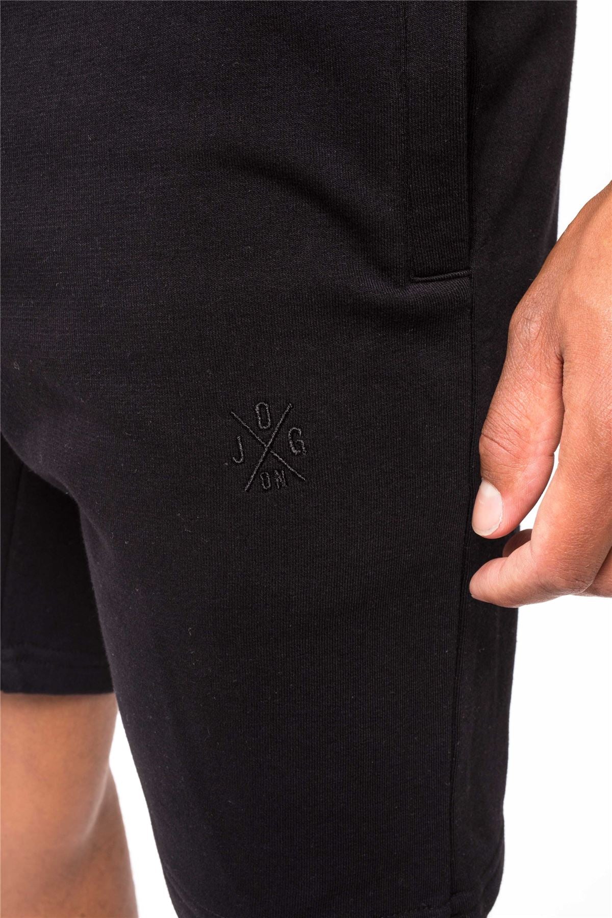 Jog On London: Premium Slim Fit Black Shorts