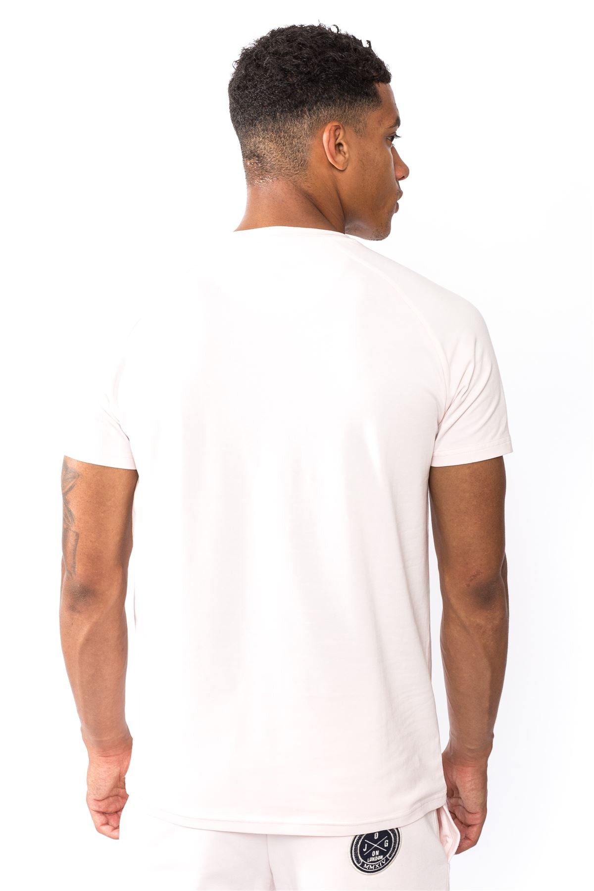 Jog On London Lightweight Muscle Fit Short Sleeve Dusty Pink T-shirt