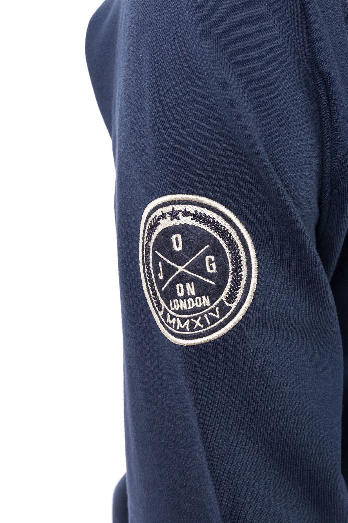 Jog On London: Premium Lightweight Long-sleeved Navy Raglan Sweatshirt