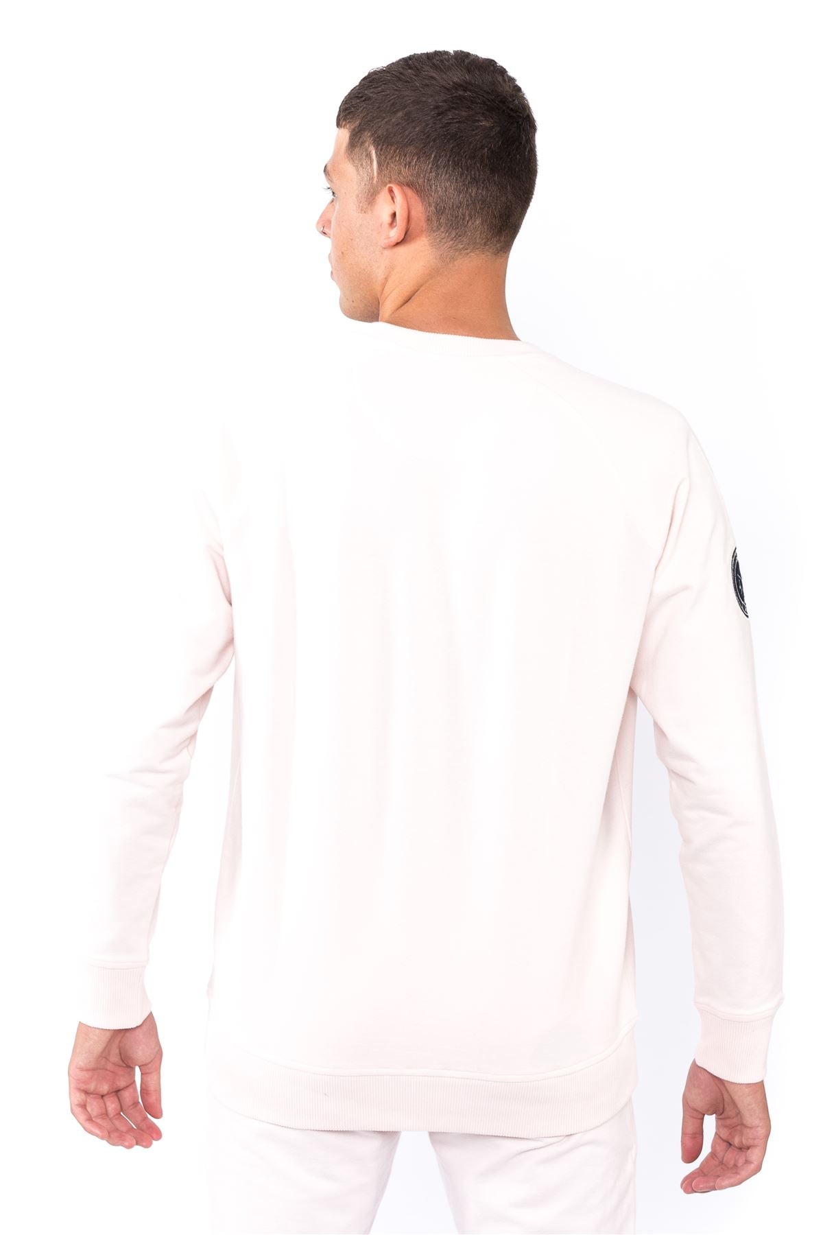 Jog On London: Premium Lightweight Long-sleeved Dusty Pink Raglan Sweatshirt