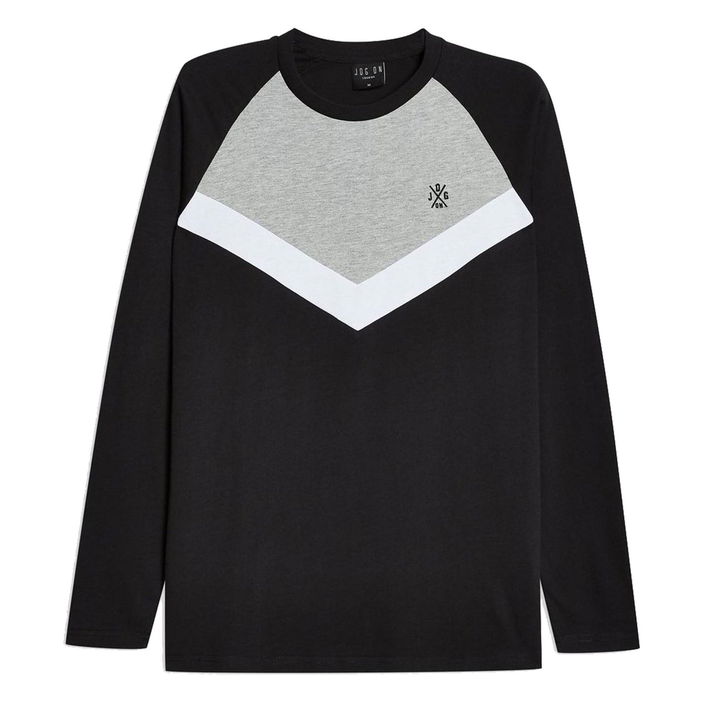 Jog On: Premium Pullover Lightweight Long-sleeved Black/Grey T-shirt