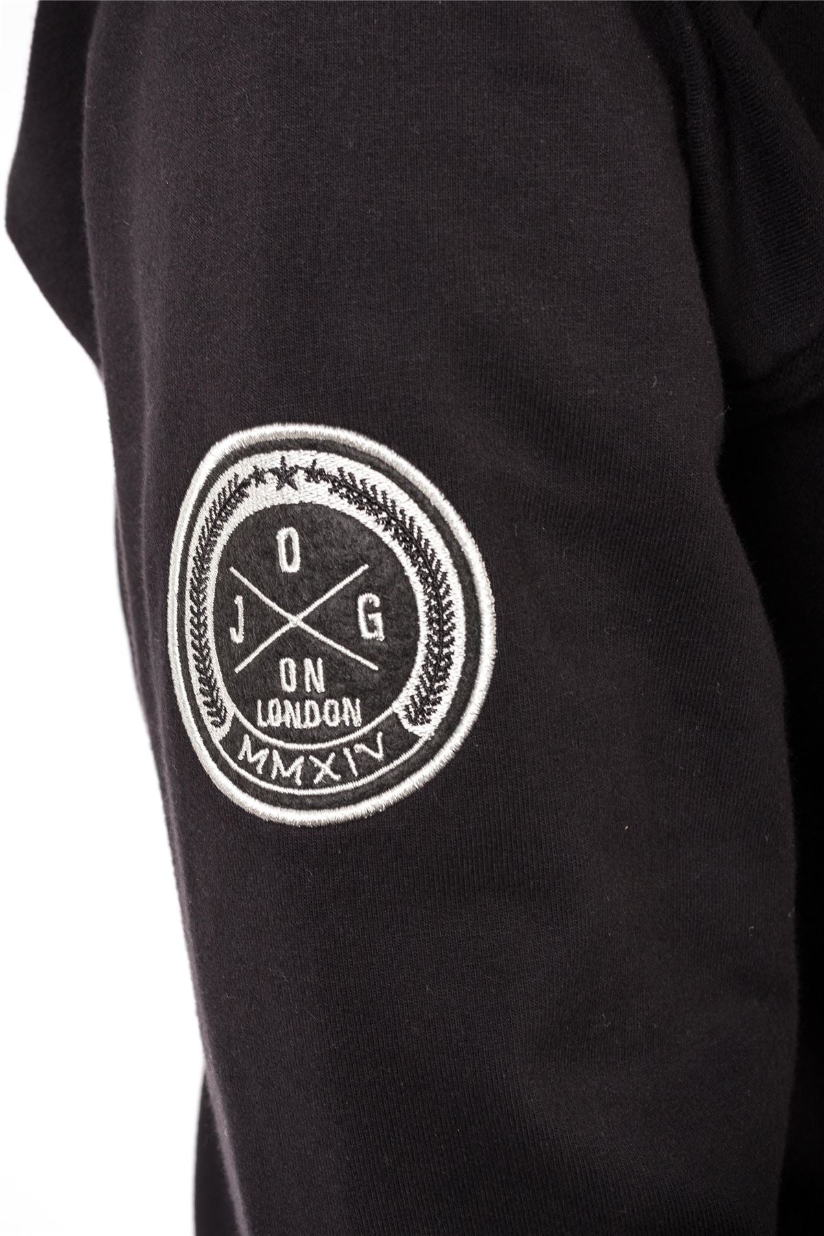Jog On London Black Lightweight Zipped Hoodie