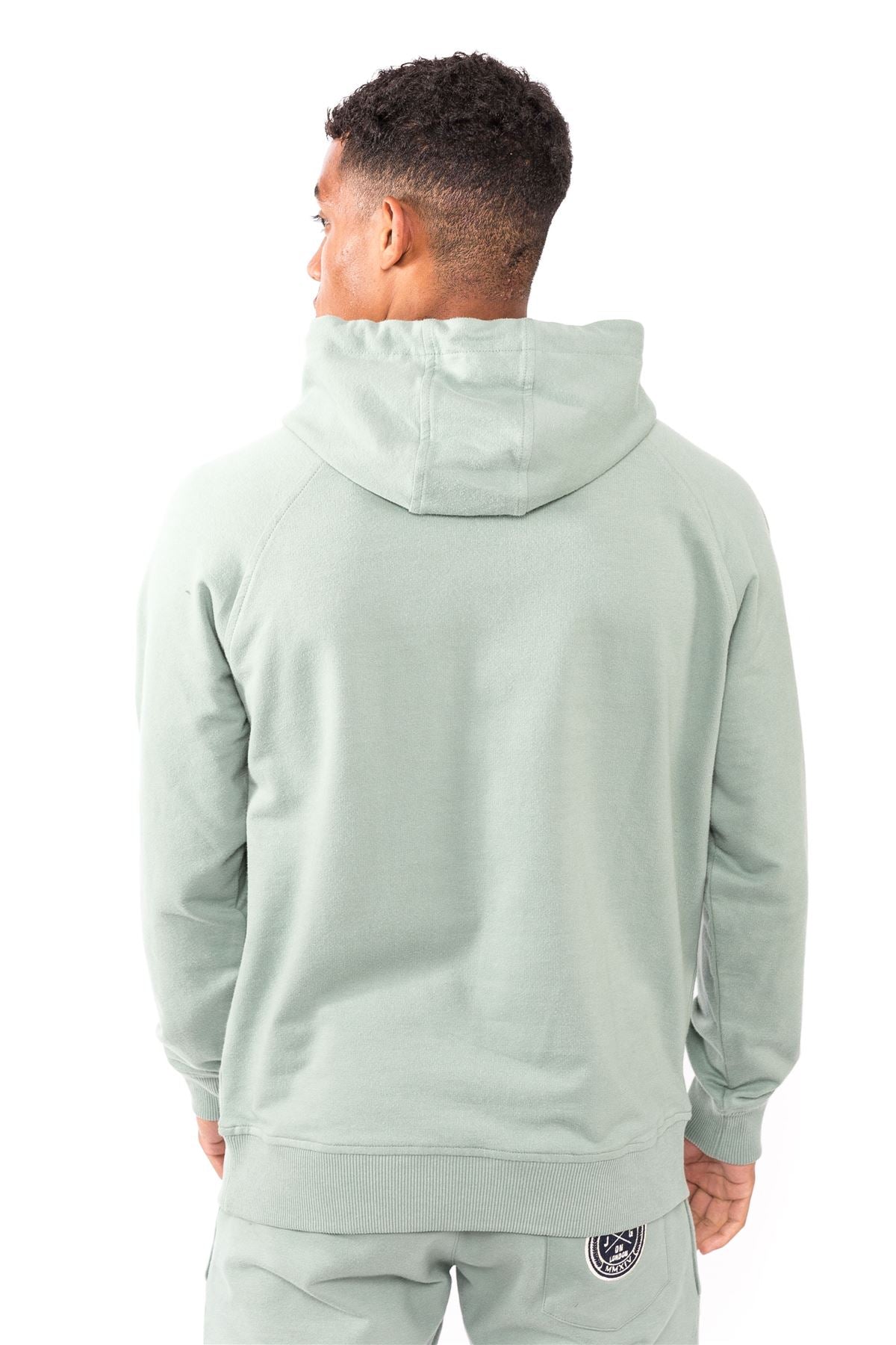 Jog On London Pullover Lightweight Long-sleeved Sage Green Hoodie