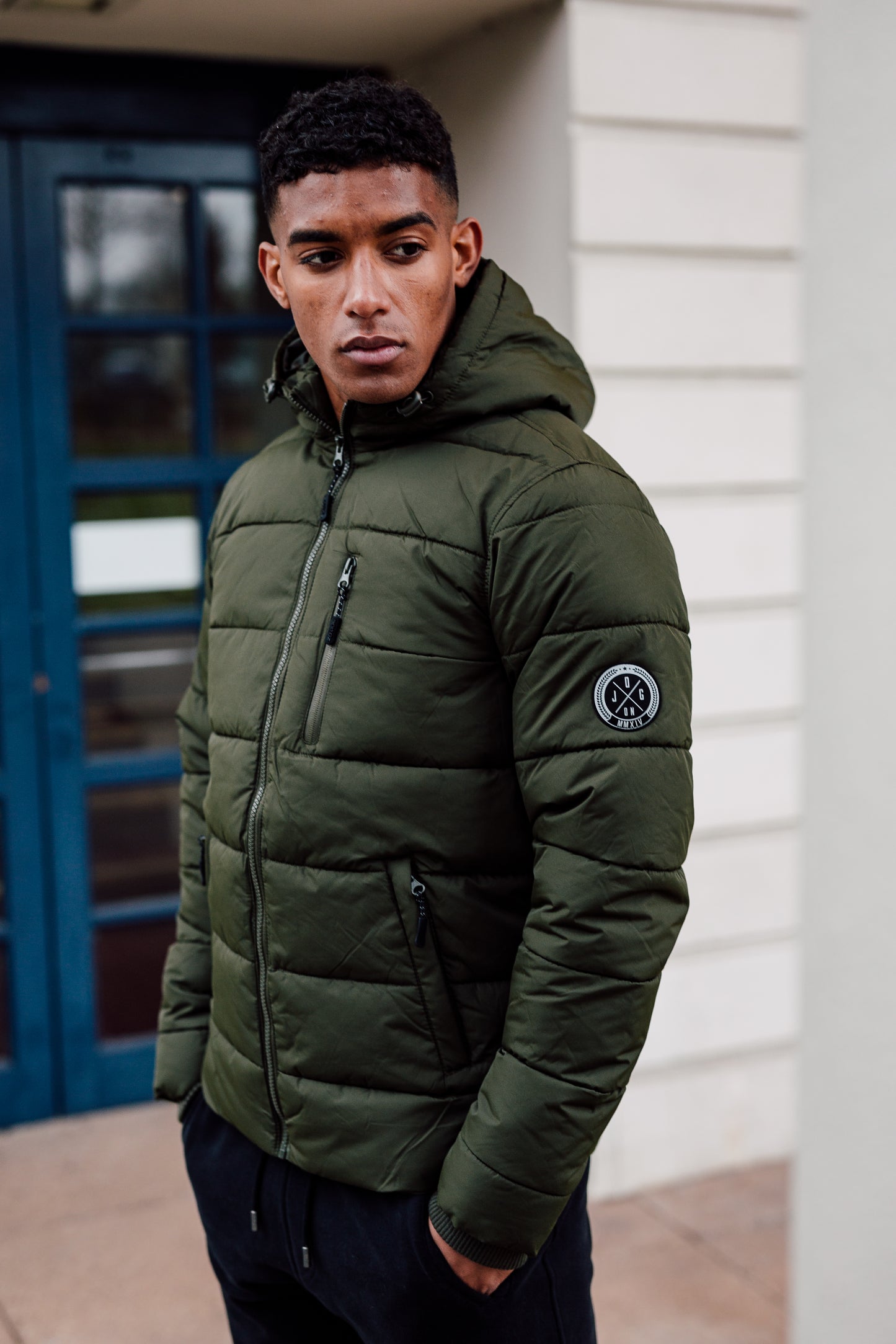Winter Padded Hooded Jacket - Khaki
