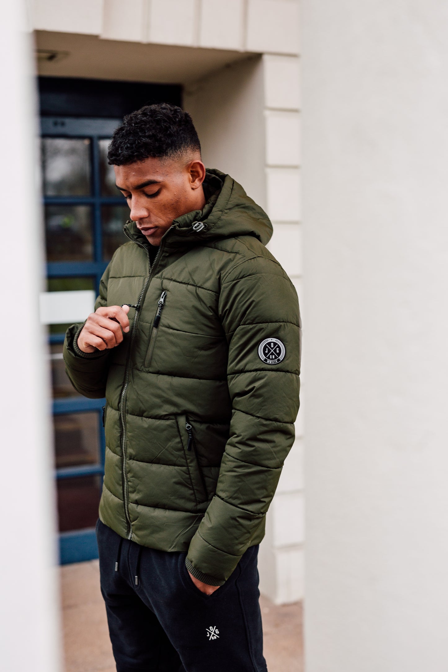 Winter Padded Hooded Jacket - Khaki