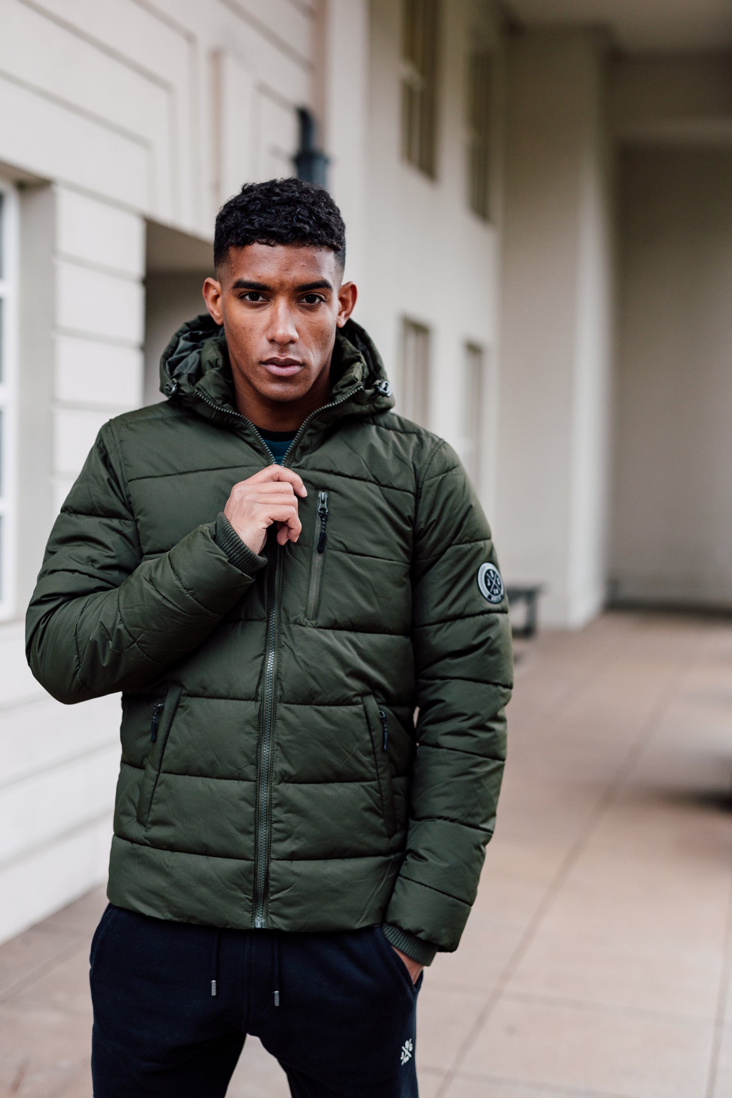 Winter Padded Hooded Jacket - Khaki