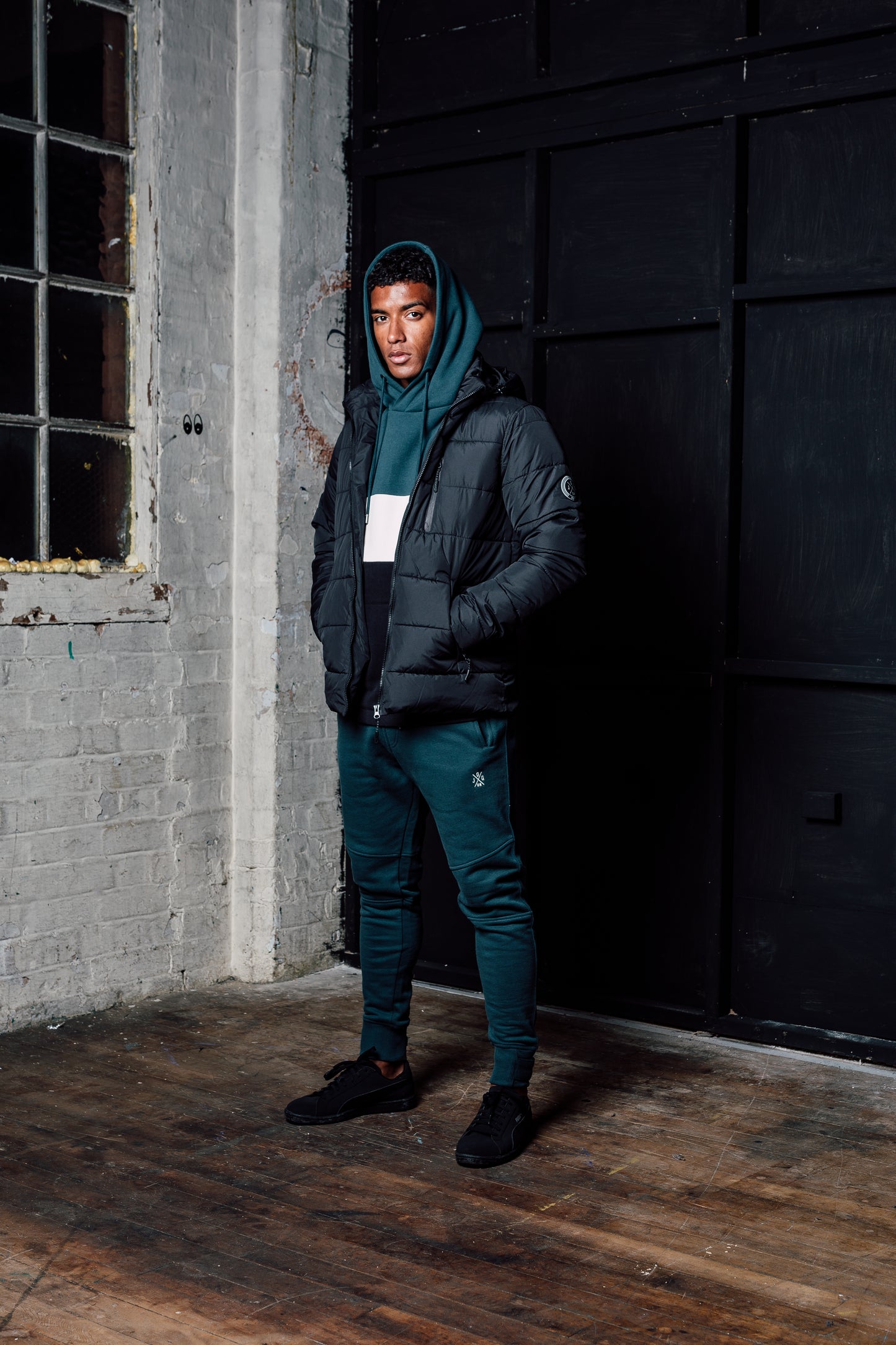 Winter Padded Hooded Jacket - Black