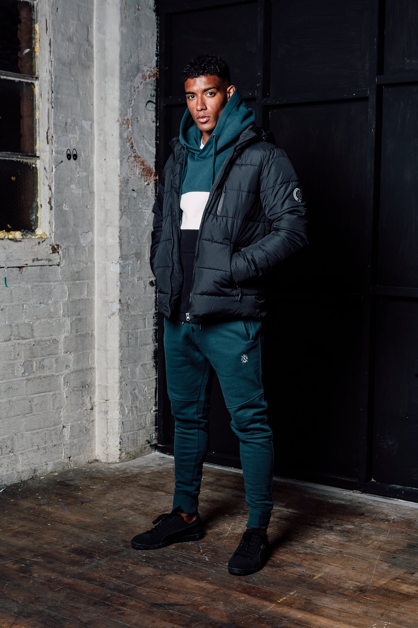 Winter Padded Hooded Jacket - Black
