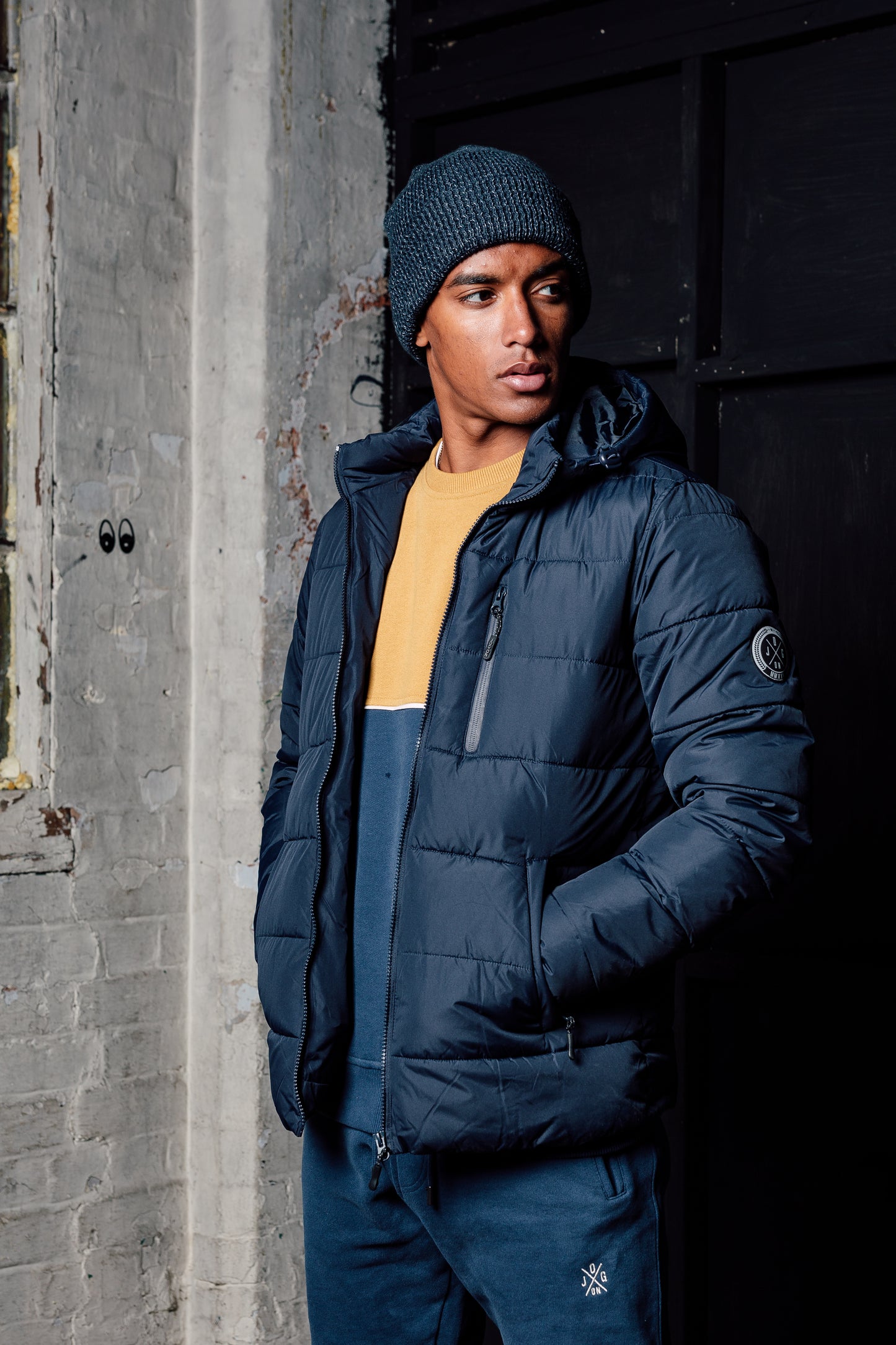 Winter Padded Hooded Jacket - Navy