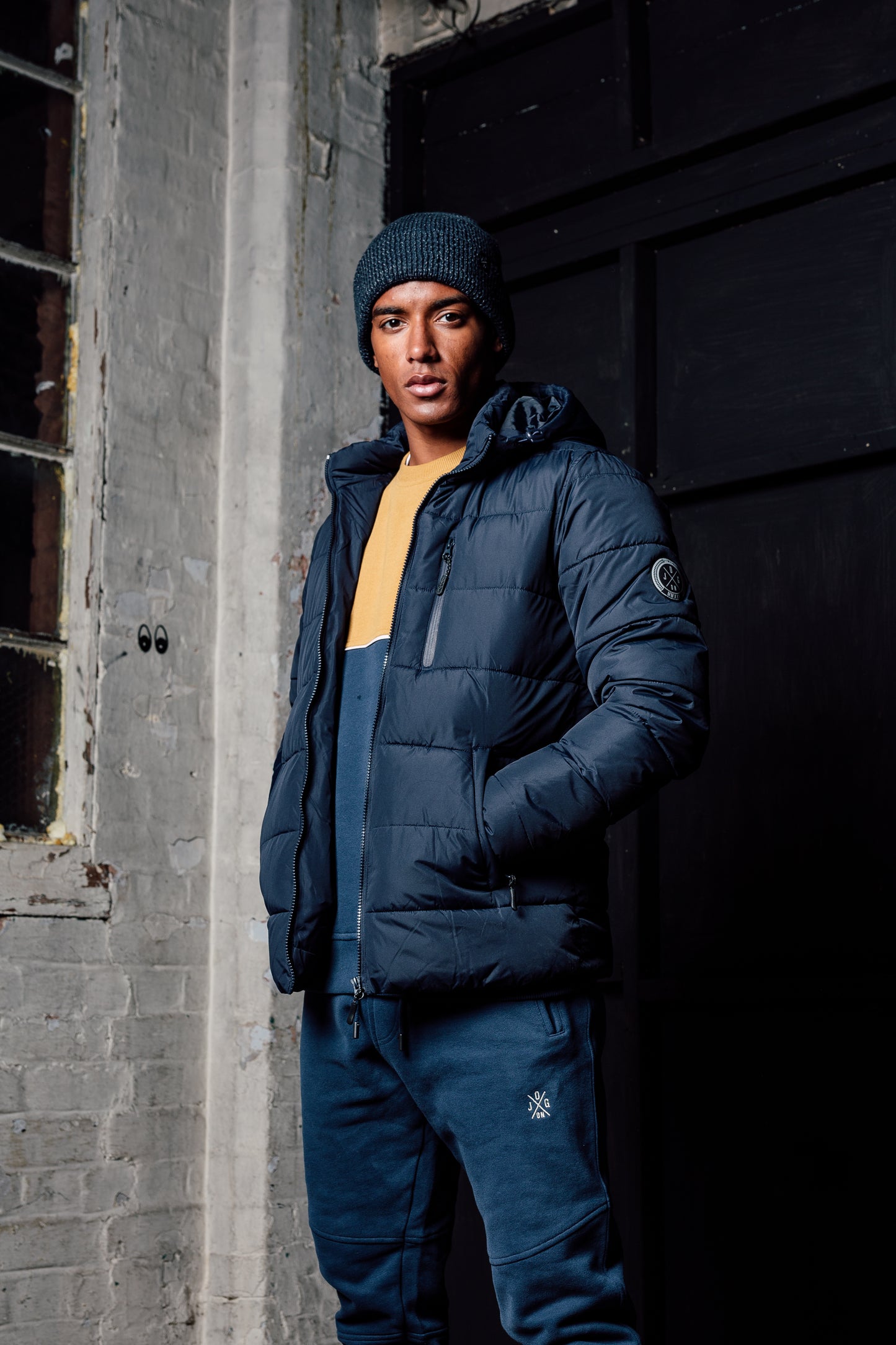 Winter Padded Hooded Jacket - Navy