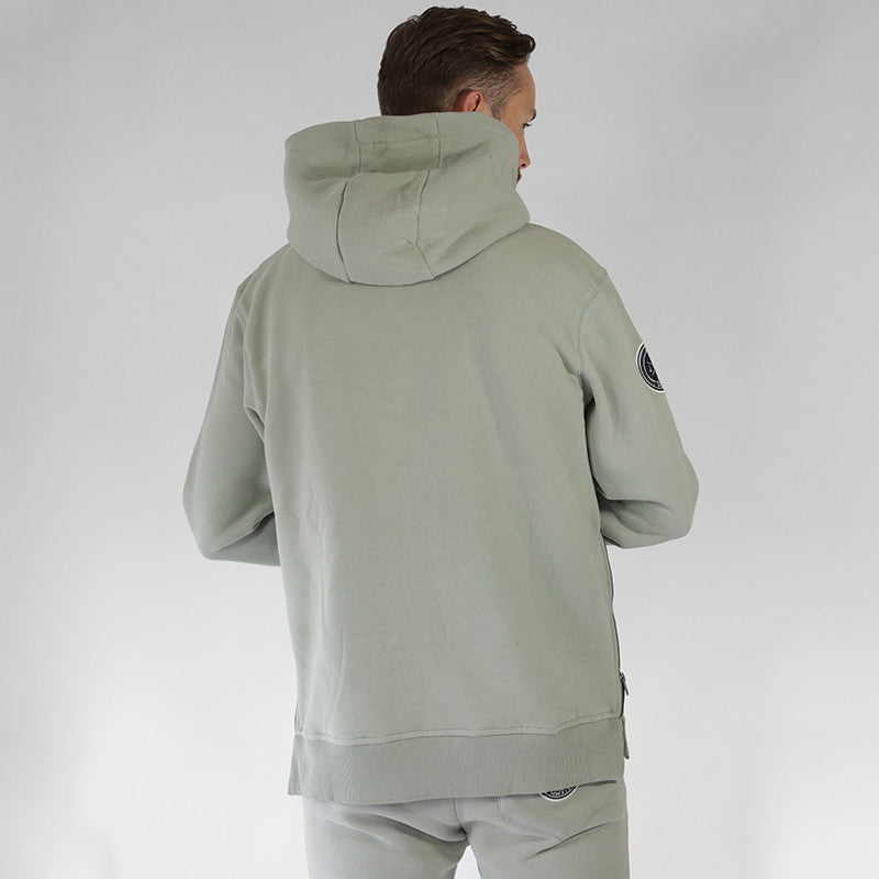 Sage Green Side Zipped Hoodie