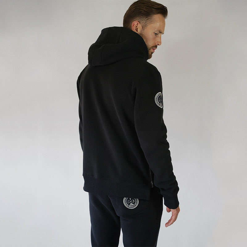 Black Side Zipped Hoodie