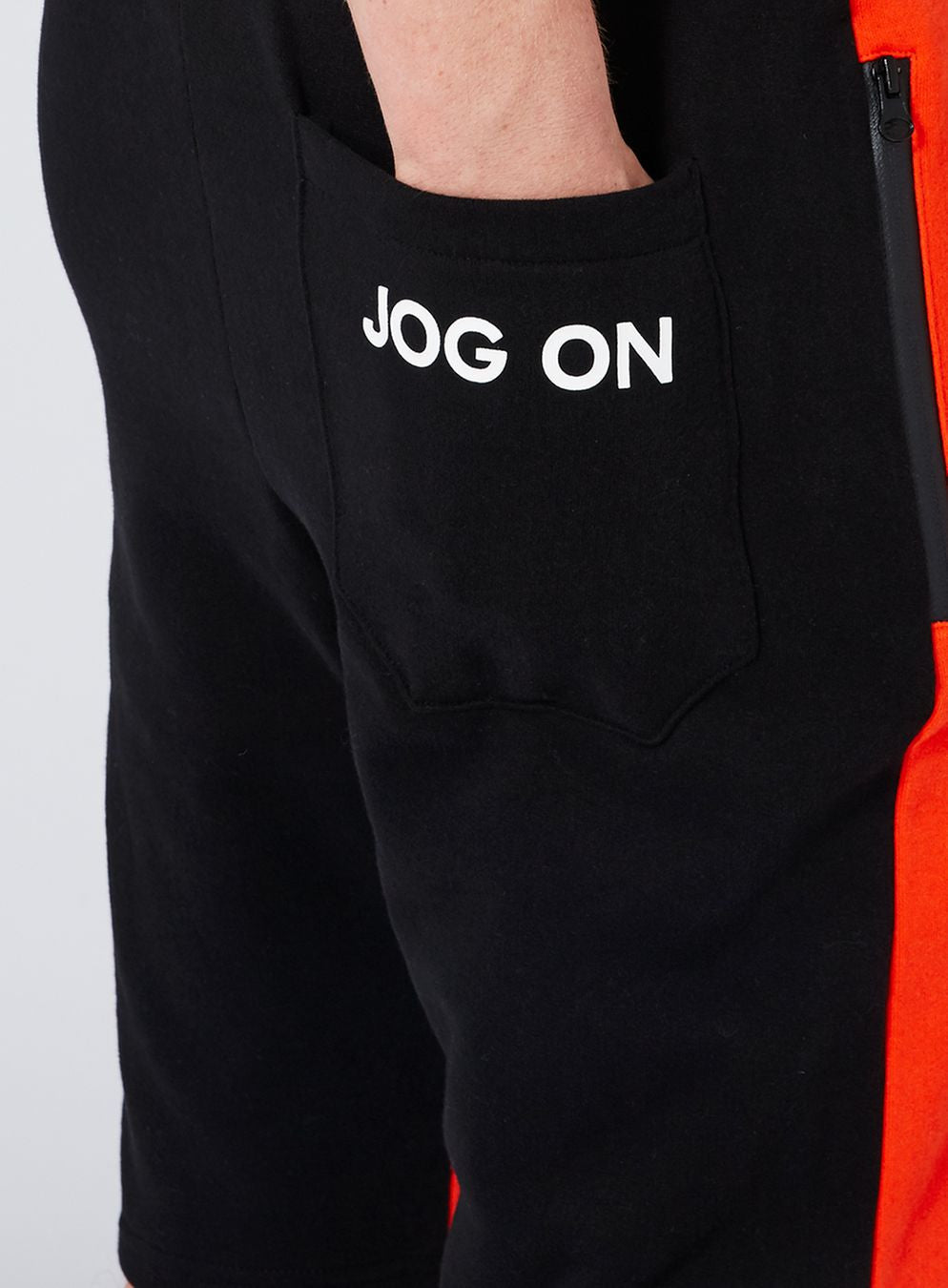 Orange Panel Shorts
