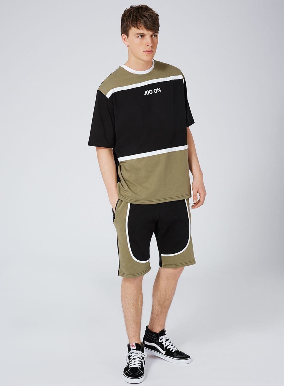Khaki Panel T-Shirt