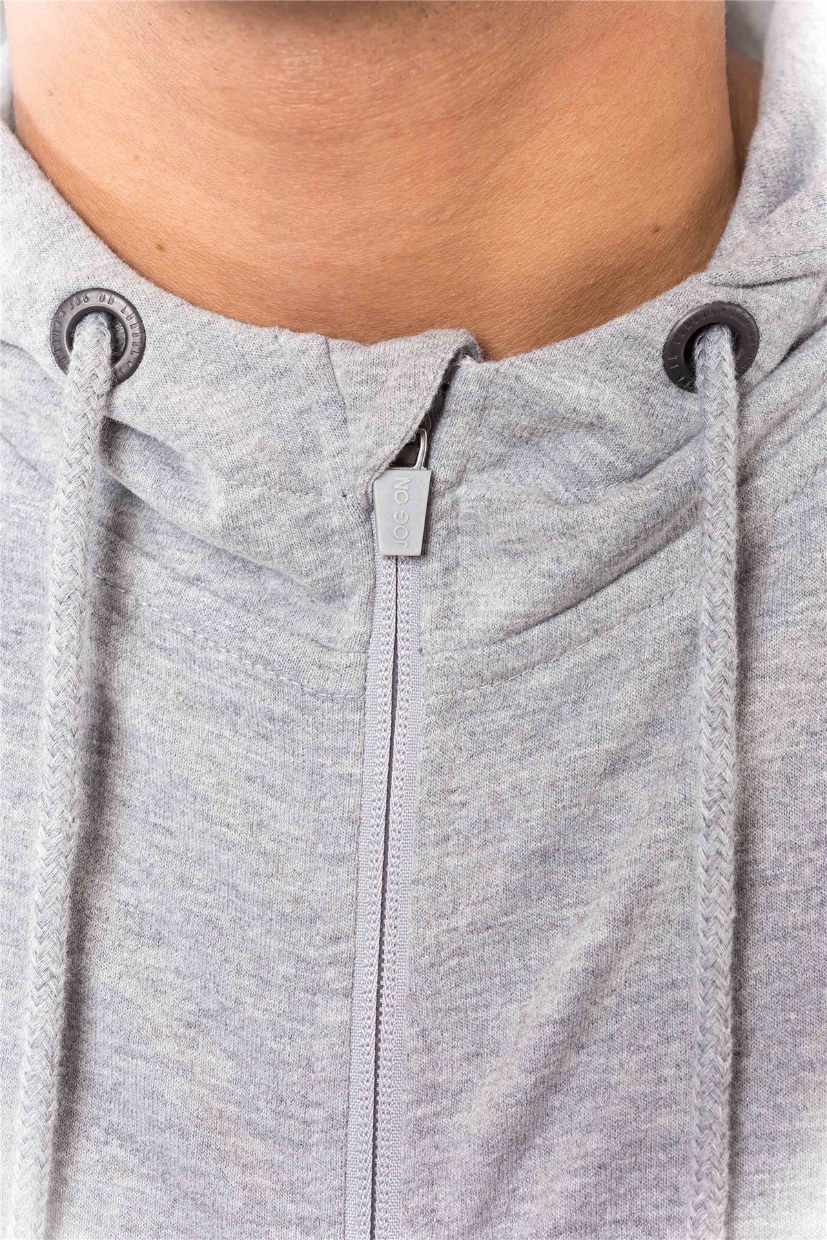 Jog On London Grey Lightweight Zipped Hoodie