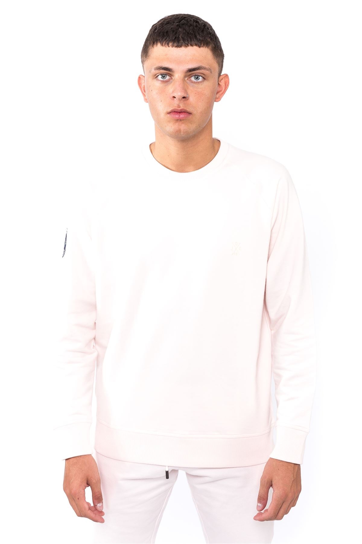Jog On London: Premium Lightweight Long-sleeved Dusty Pink Raglan Sweatshirt
