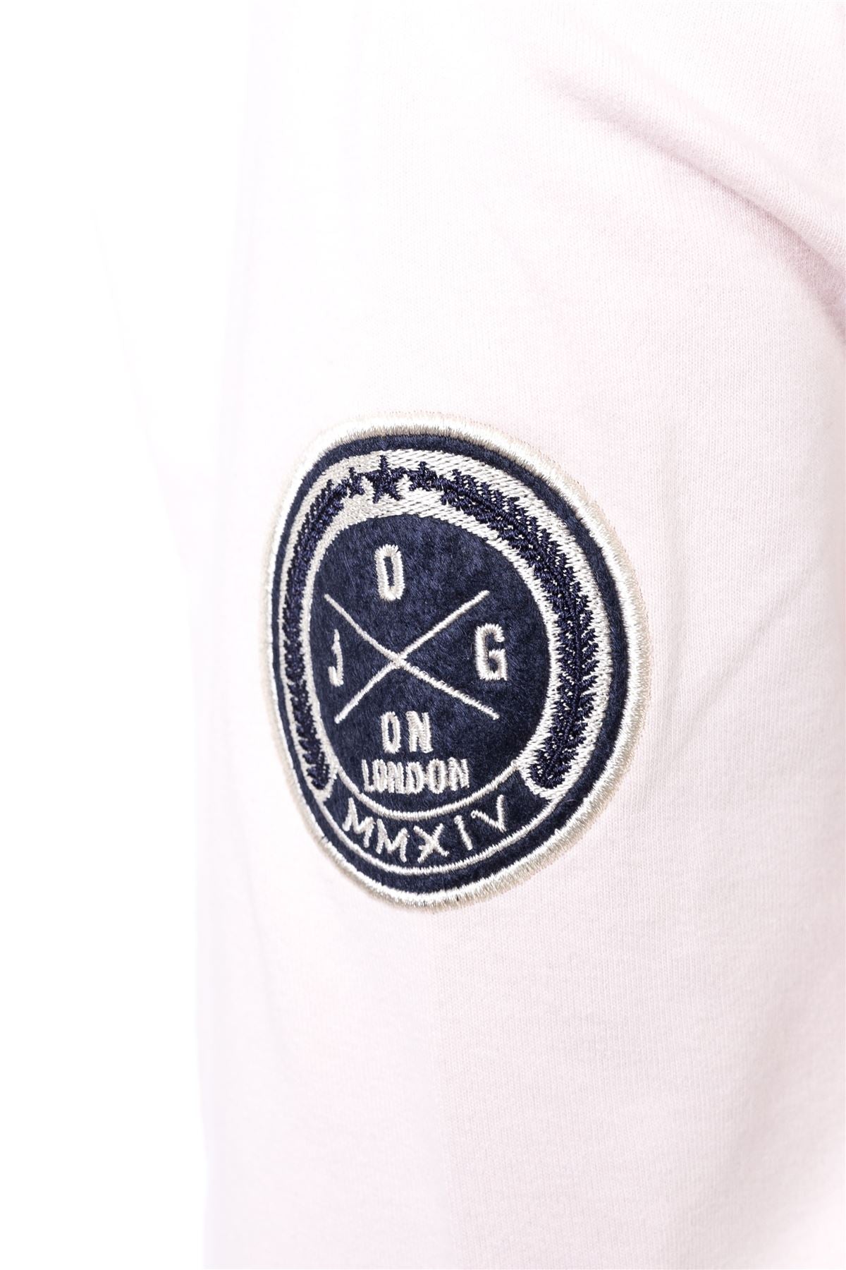 Jog On London Dusty Pink Lightweight Zipped Hoodie