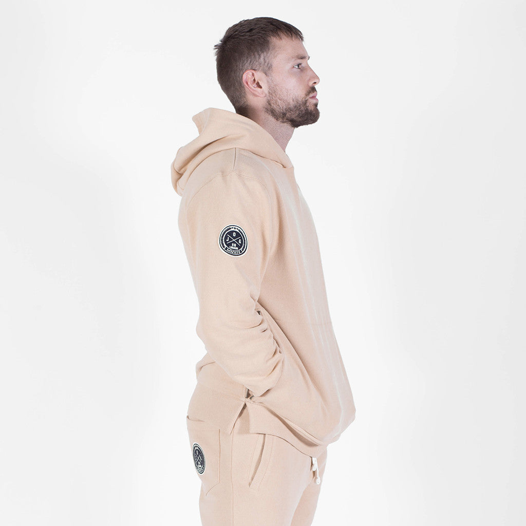 Camel Side Zipped Hoodie
