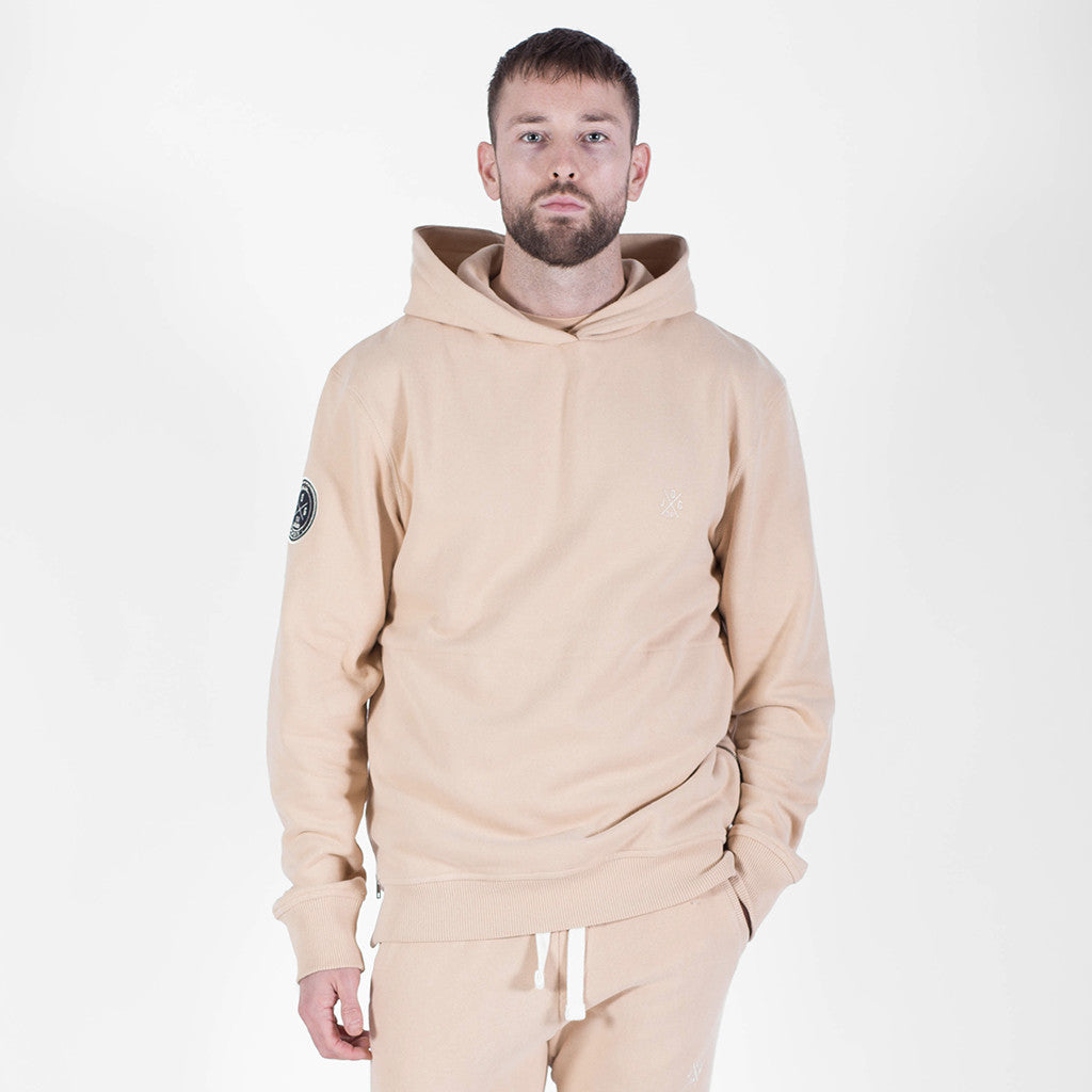 Camel Side Zipped Hoodie