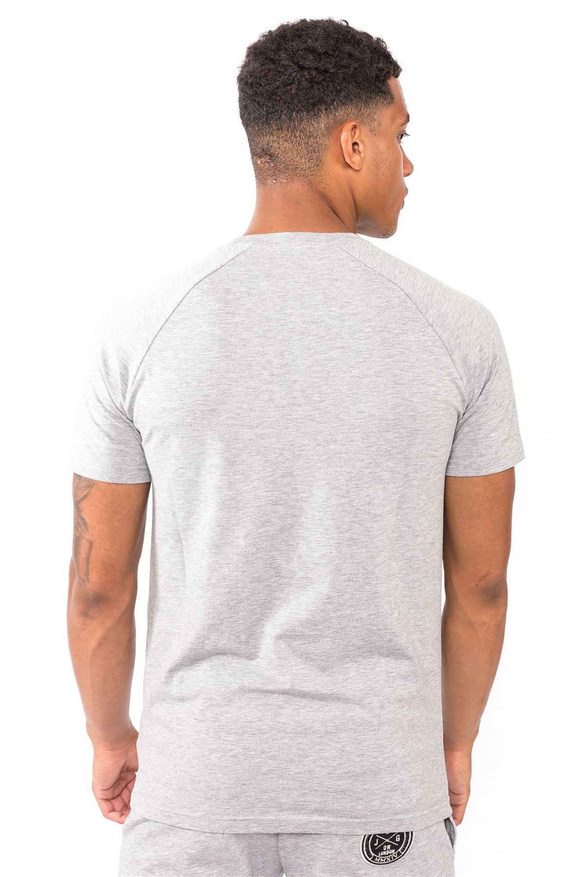 Jog On London Lightweight Muscle Fit Short Sleeve Grey T-shirt