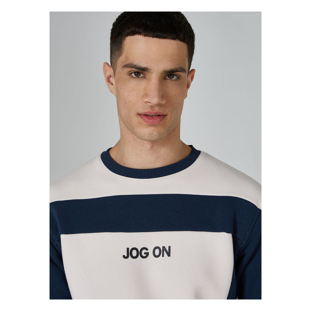 Premium Navy And Cream Sweatshirt