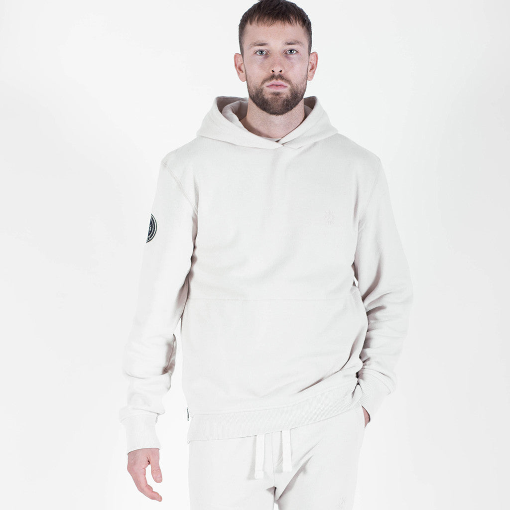 Cream Side Zipped Hoodie