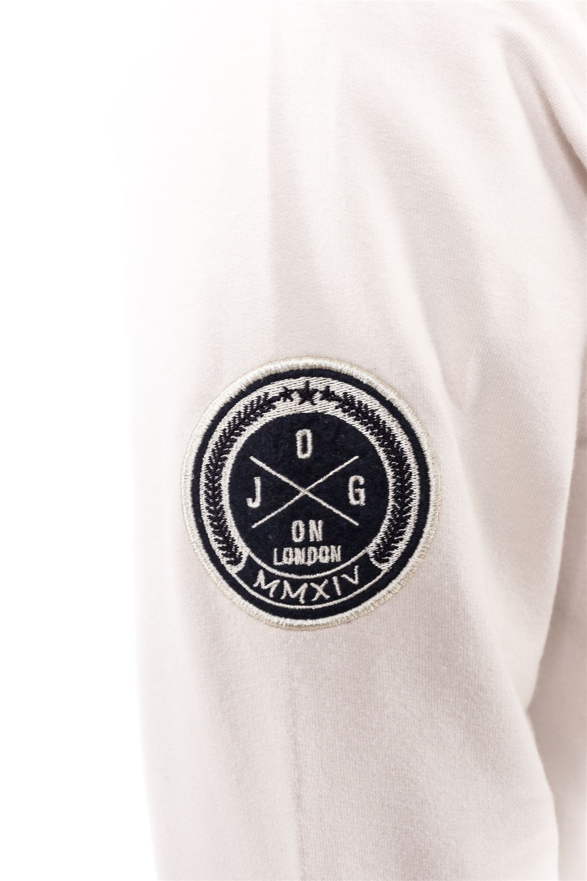 Jog On London Cream Lightweight Zipped Hoodie