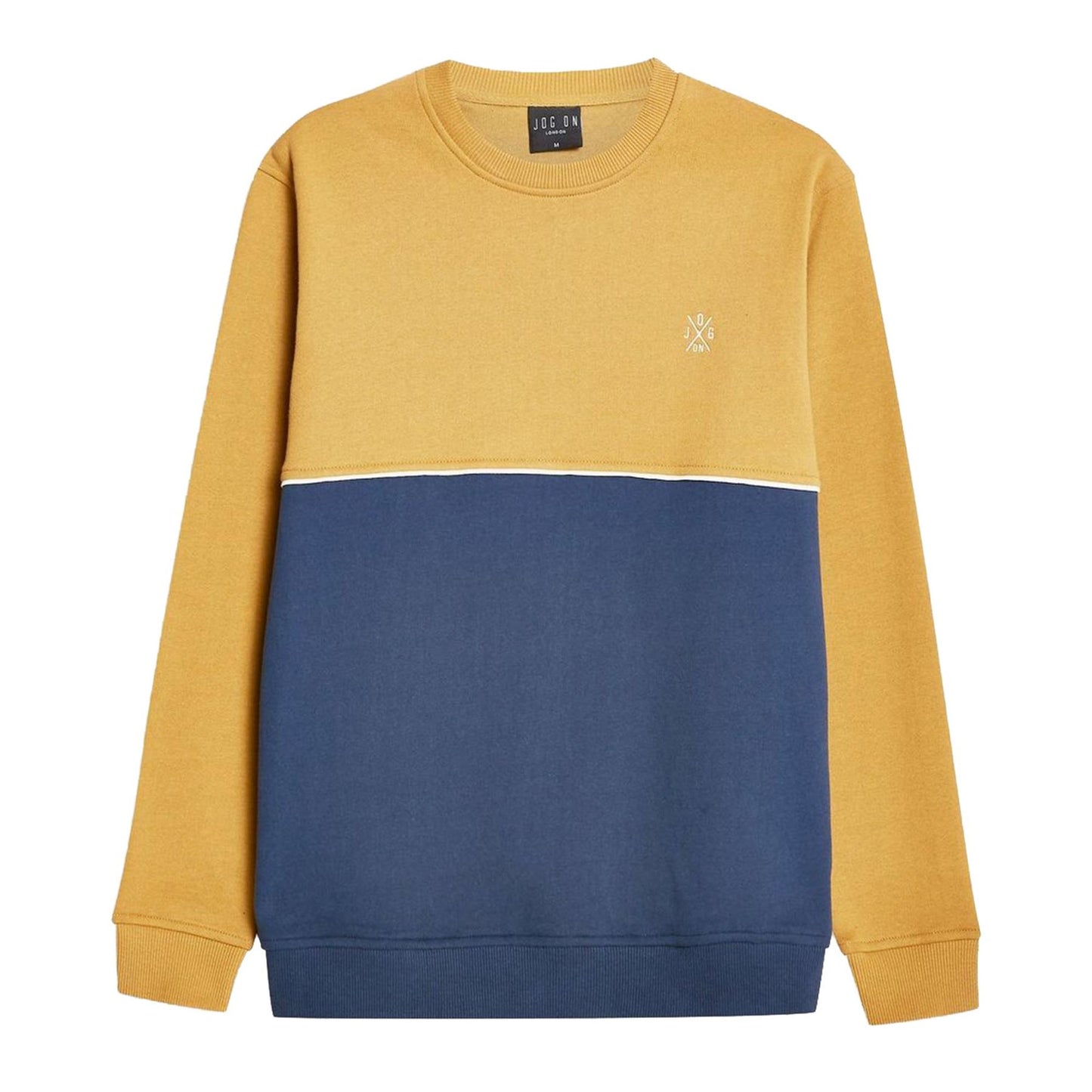 Jog On: Premium Honey/Navy Panel Sweatshirt