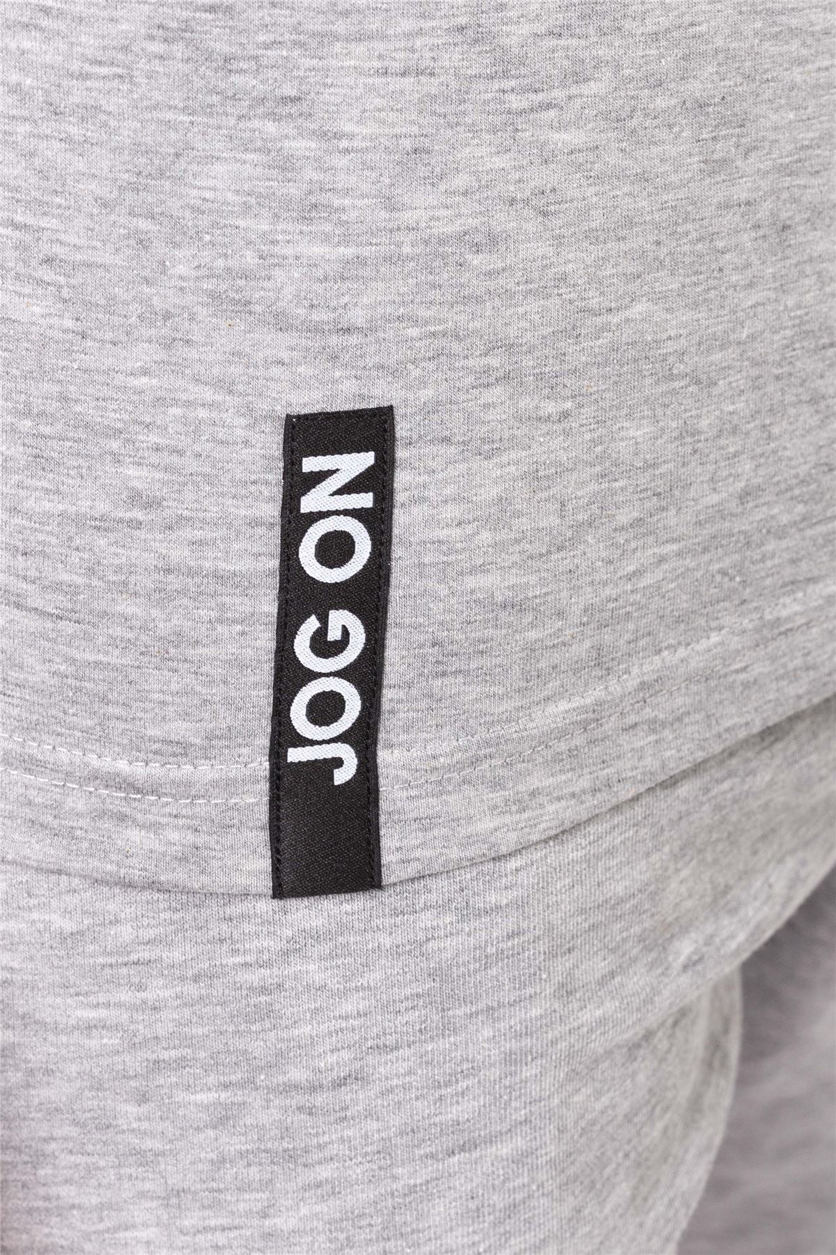 Jog On London Lightweight Muscle Fit Short Sleeve Grey T-shirt