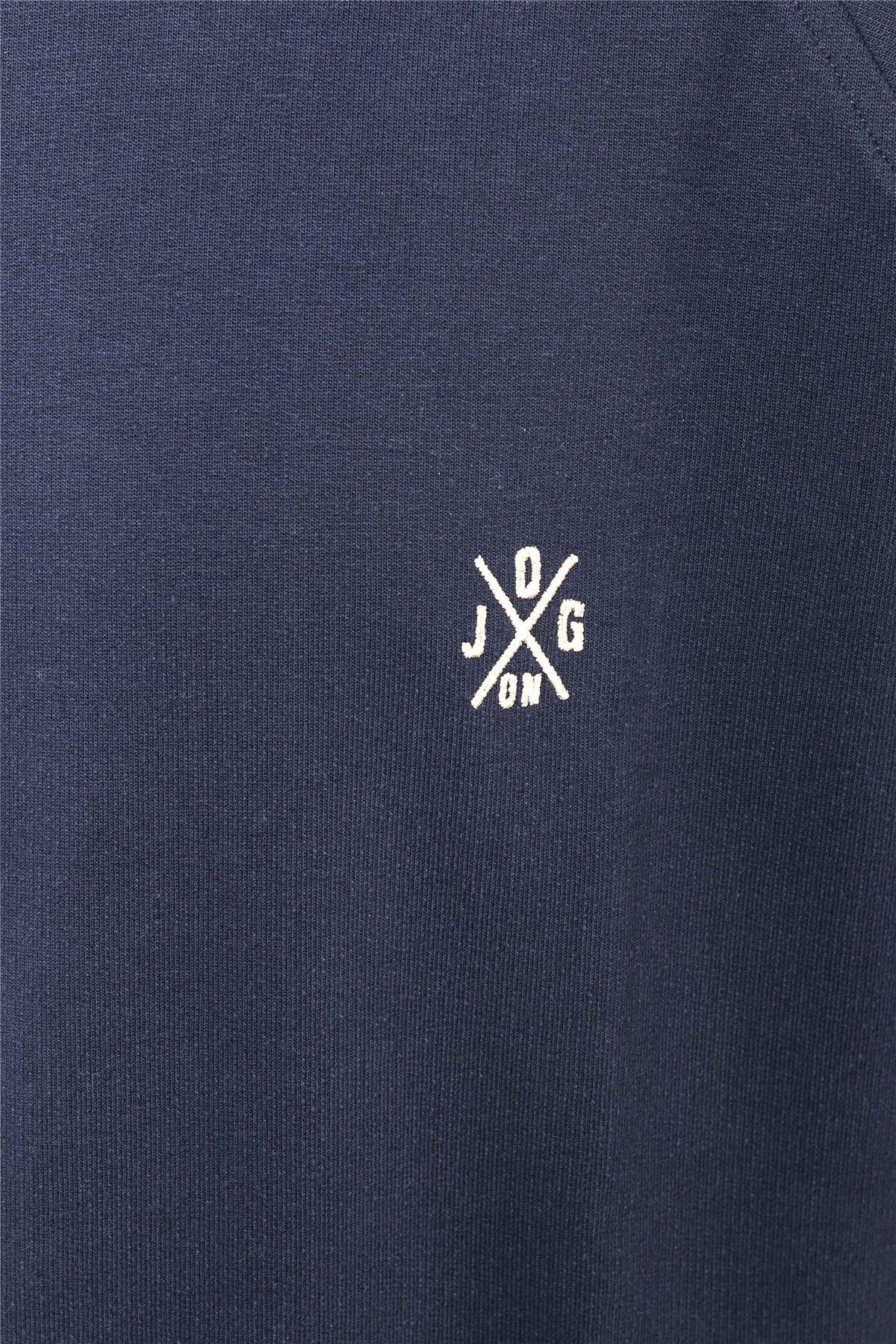 Jog On London: Premium Lightweight Long-sleeved Navy Raglan Sweatshirt