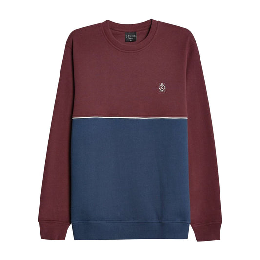 Premium Jog On Navy/Burgundy Panel Sweatshirt