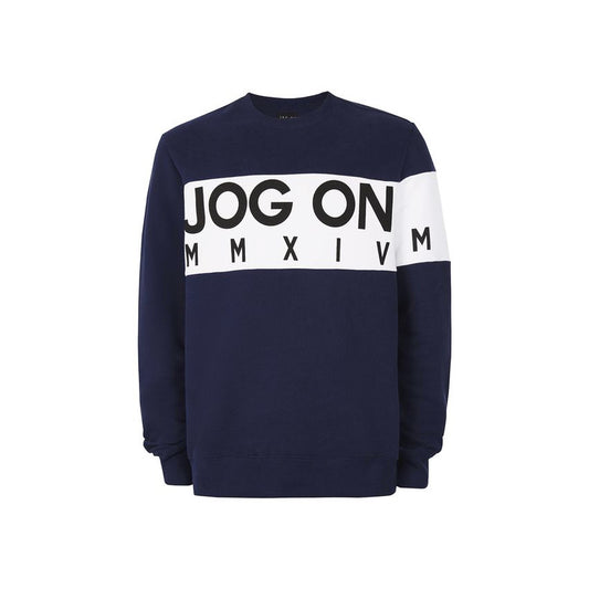 Retro Navy Panelled Sweatshirt
