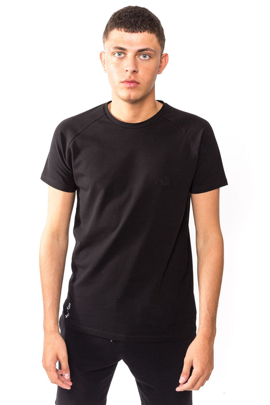 Jog On London Lightweight Muscle Fit Short Sleeve Black T-shirt