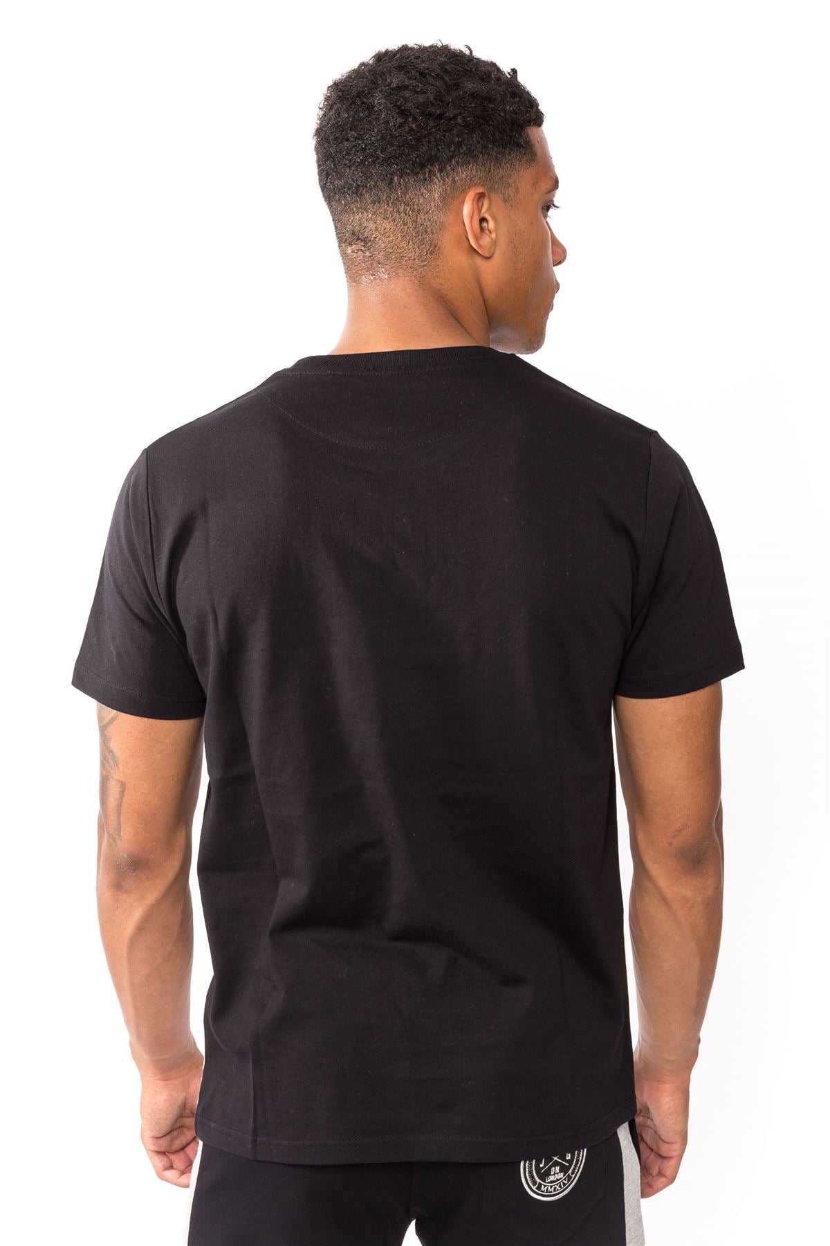 Jog On London Premium Lightweight Casual Panel Black/Charcoal/Grey T-shirt