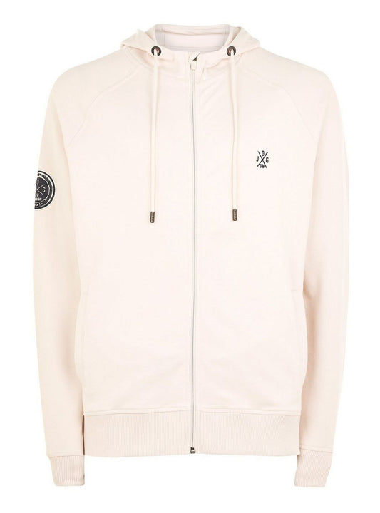 Jog On London Cream Lightweight Zipped Hoodie