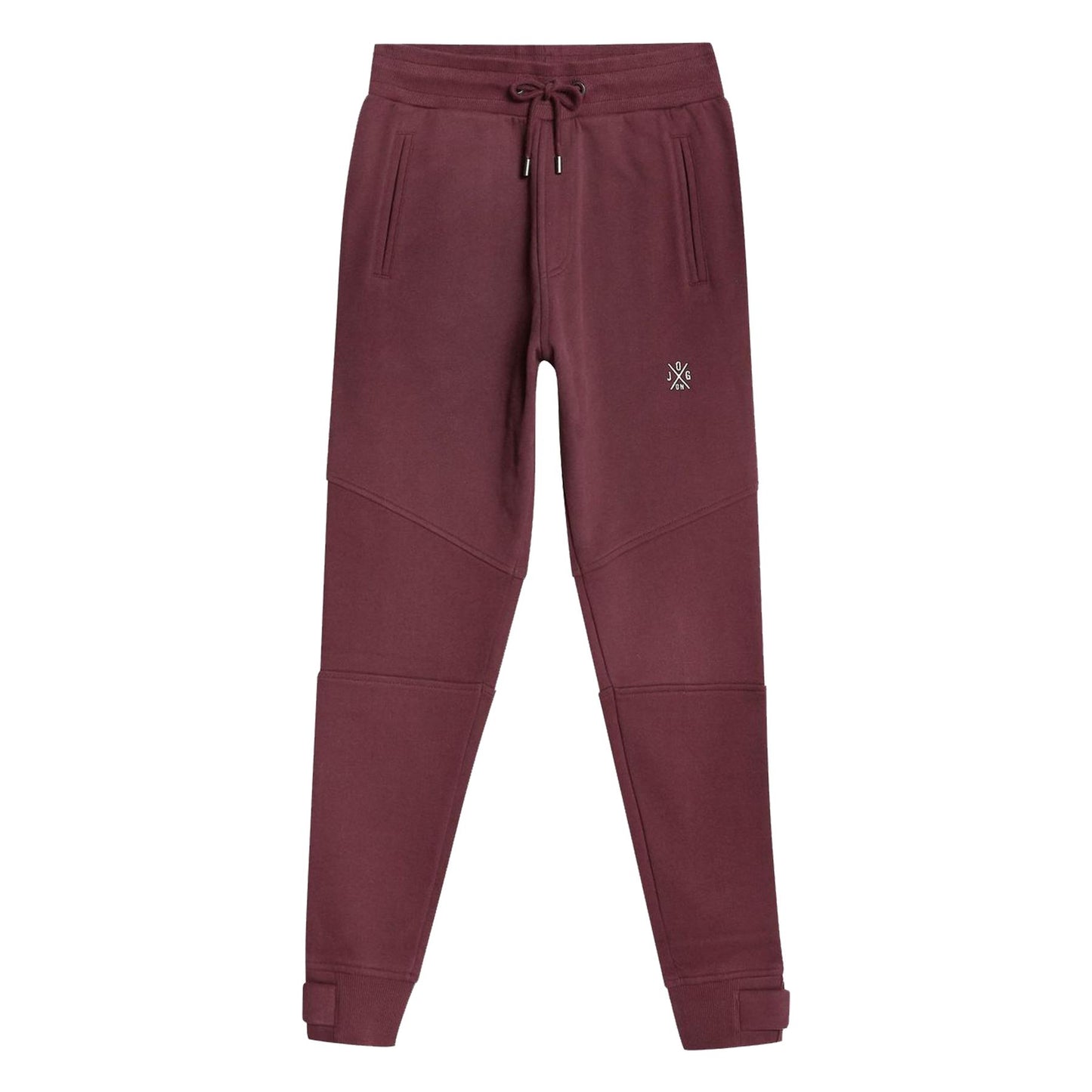 Jog On Casual Gym Fitness Tracksuit Bottoms Slim Fit Burgundy Joggers