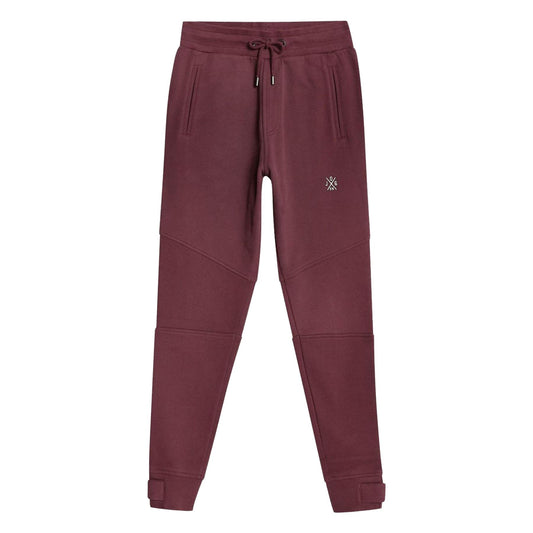 Jog On Casual Gym Fitness Tracksuit Bottoms Slim Fit Burgundy Joggers